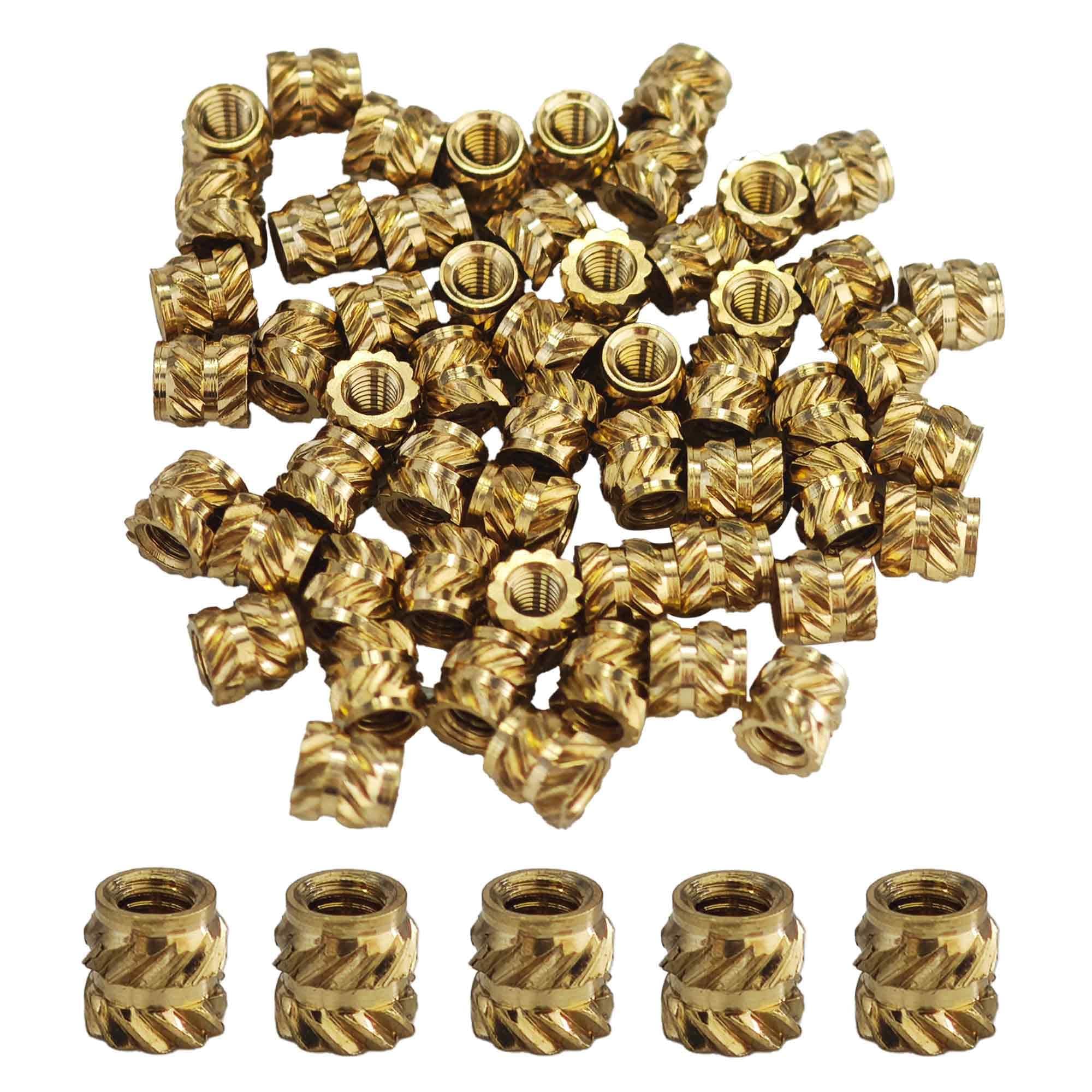 PDETVEO 60PCS M3 x 5 x 5mm Threaded Insert Nuts, Heat Set Inserts for 3D Printing Components and Plastic Parts Assembly