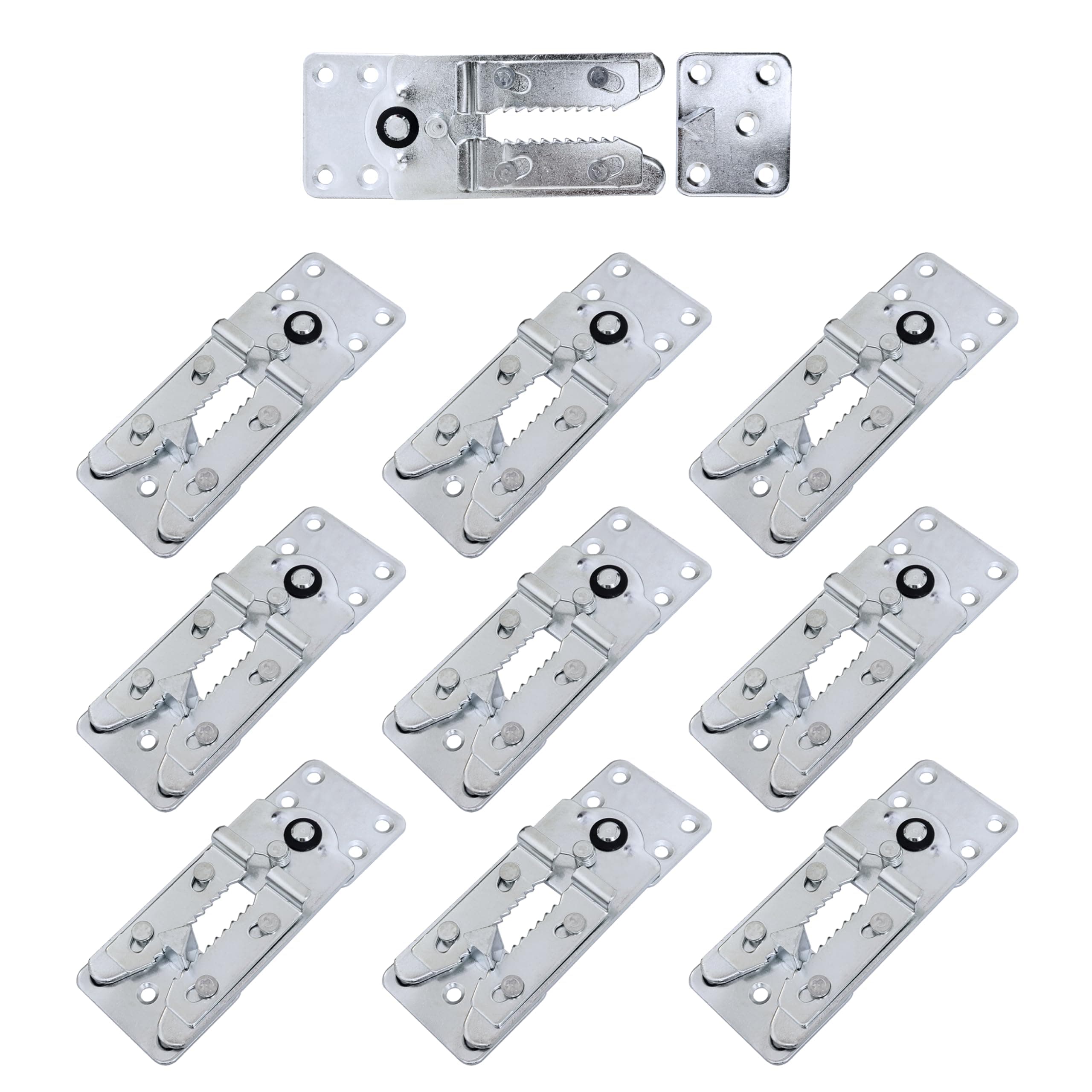 Auto-plaza 10X Galvanized Alloy Sofa Sectional Couch Connector Furniture Connector Clips Silver (5.5 Inch)