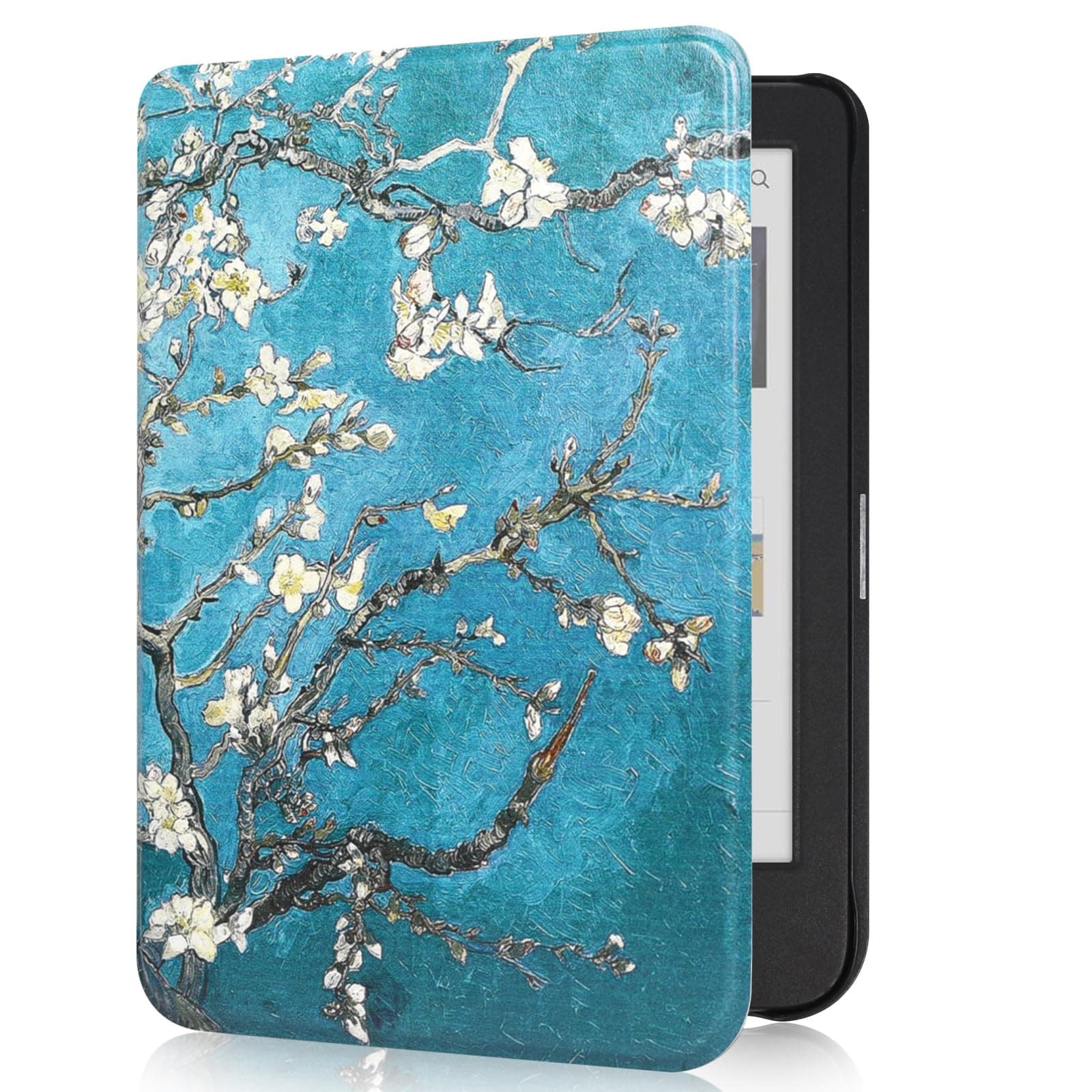 Tenano Case for 6" Kobo Clara Colour | BW | 2E, Slim Protective Cover with Auto Sleep/Wake, Almond Blossom