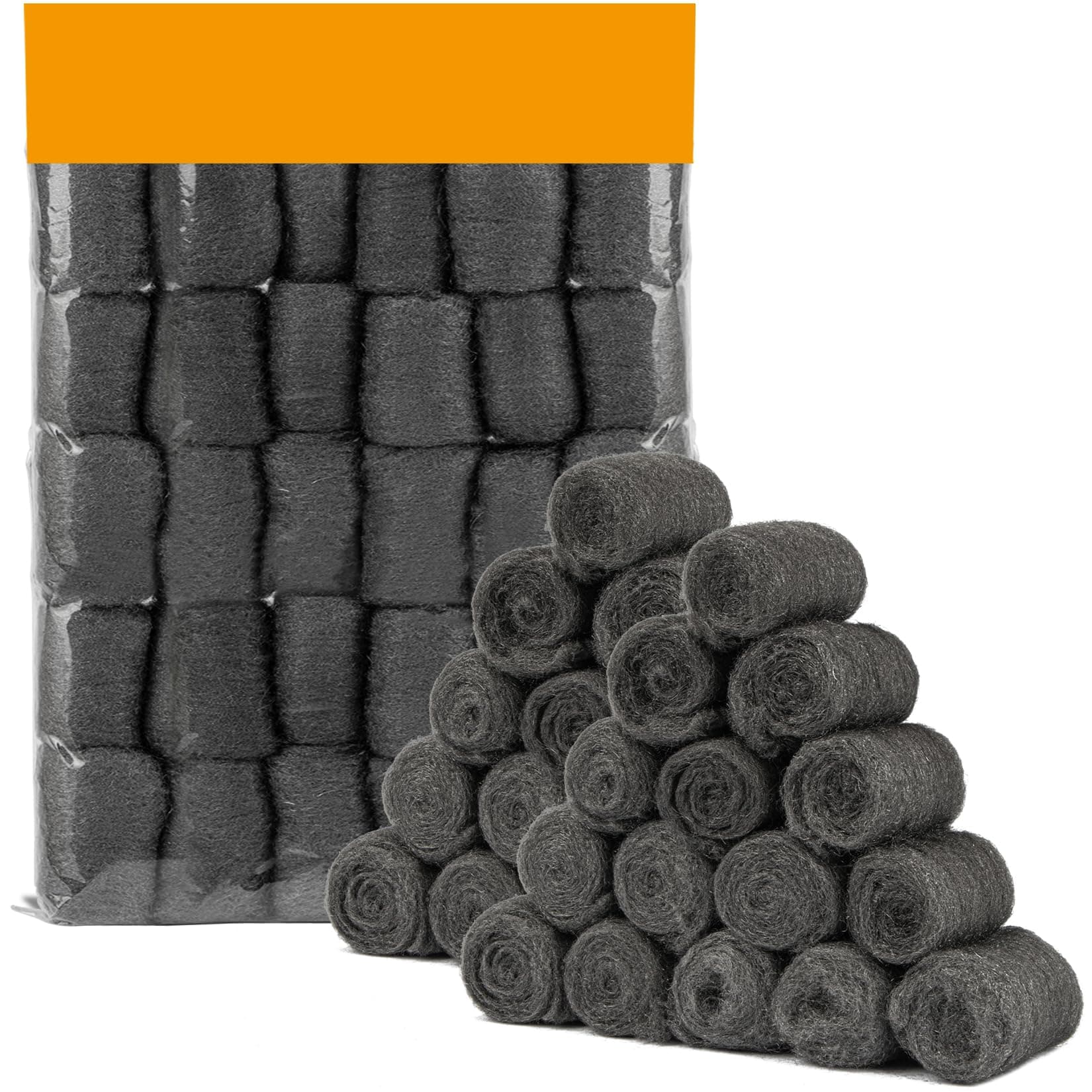 MAQIHAN Steel Wool Pads 0000 30PCS - Steel Wool 0000 Roll Glass Wood Fabric Metal Extra Fine Polishing Chrome Glass Polishing Pads Wool Steelwool Mice Control Weep Hole Covers Walls Fill
