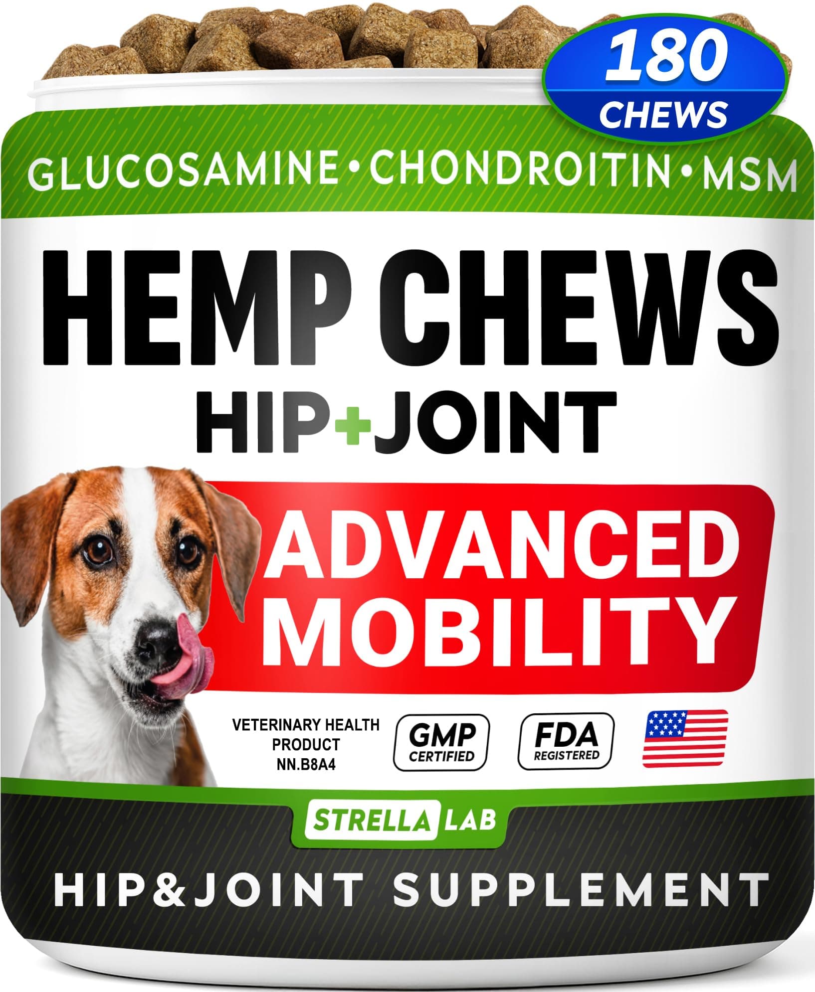 Advanced Joint Hemp Chews for Dogs Mobility - Hip & Joint Pain Relief Chews