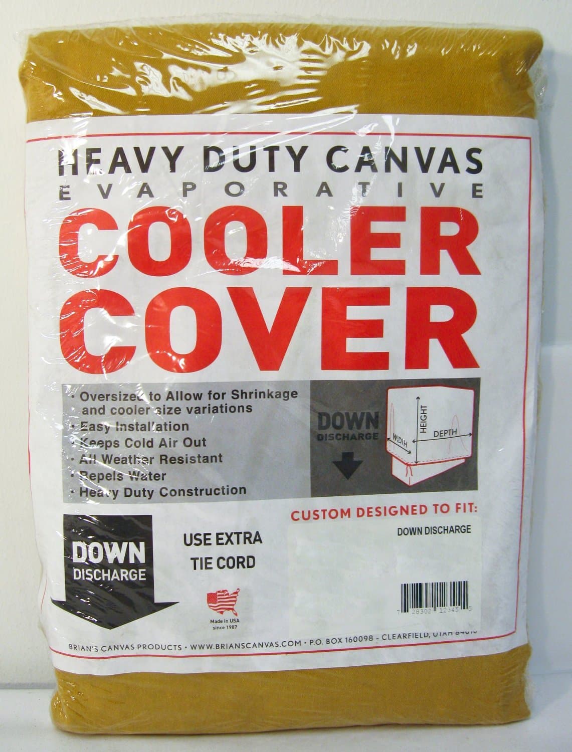 40" W x 40" D x 31" H Down Draft Heavy Duty Canvas Cover for Evaporative Swamp Cooler (40 x 40 x 31)