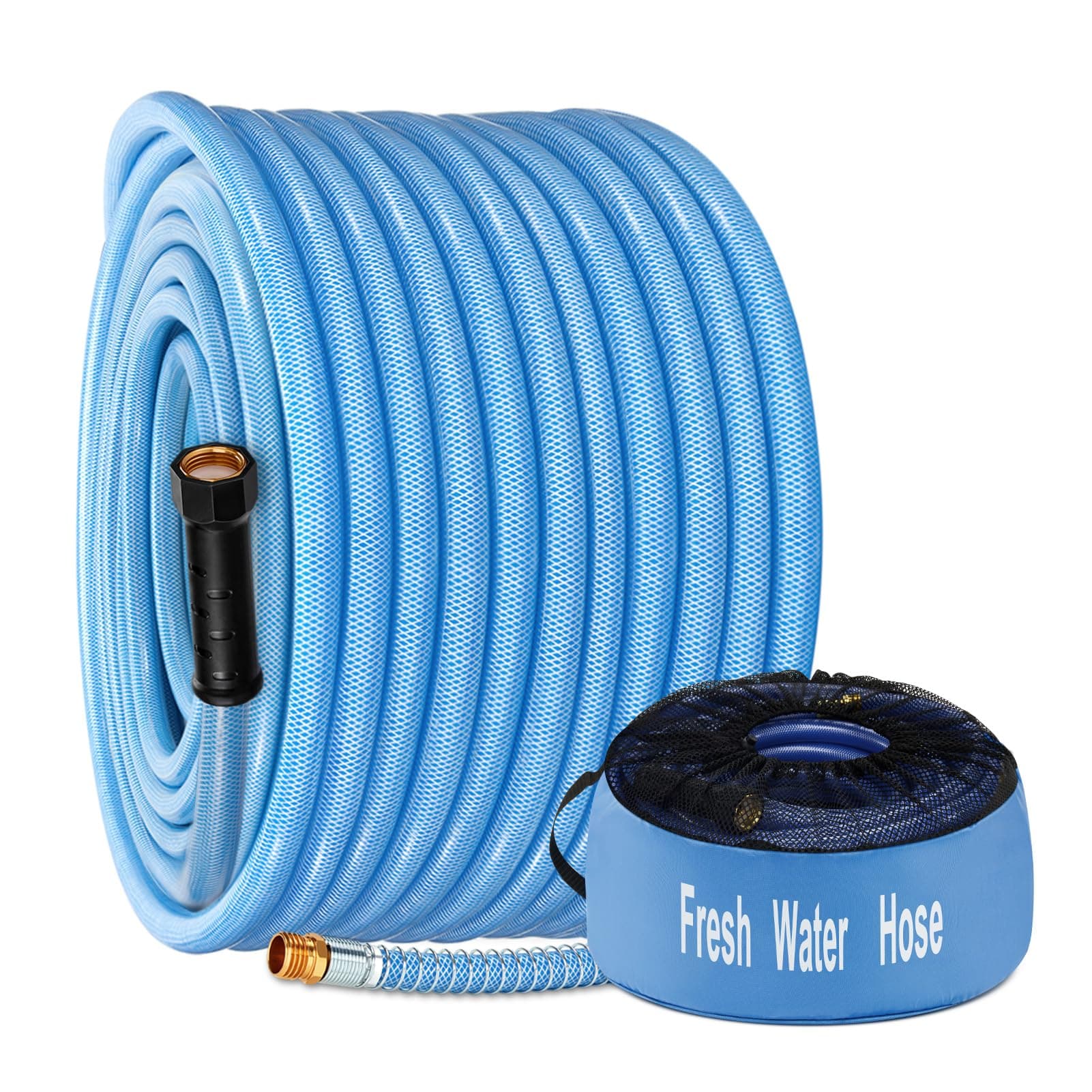 Kohree RV Water Hose 75 FT, 5/8" Drinking Water Hose with Storage Bag