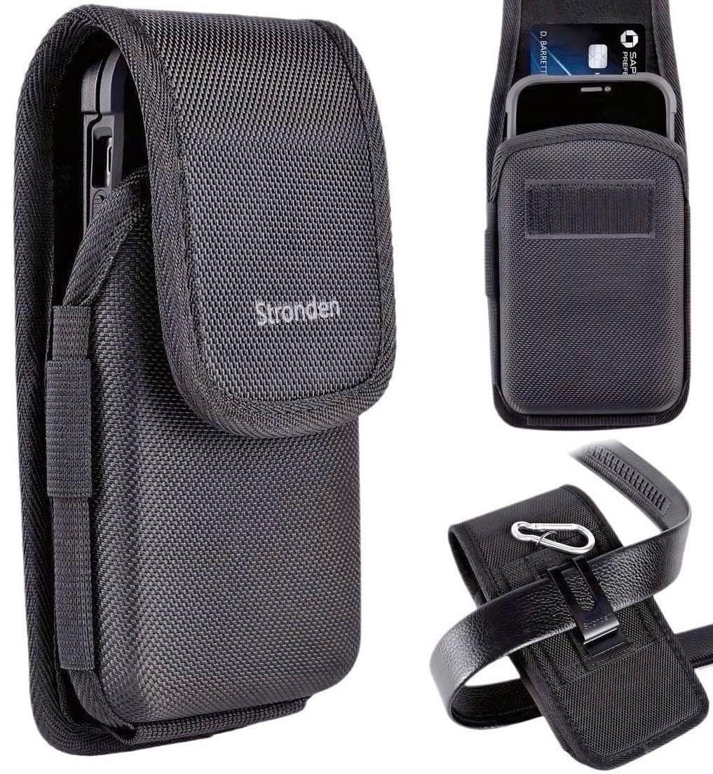 Stronden Heavy Duty Holster for Samsung Galaxy S26, S25, S24, S23, Google Pixel 10, 10a, 9, 9a, 8, 7a - Military Grade Nylon Belt Case, Rugged Pouch (Fits Armor/Battery Case Only)