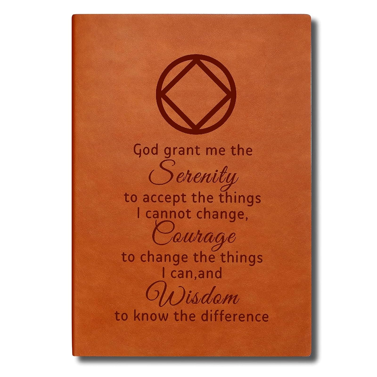 WHLBHG NA Sobriety Leather Notebook Recovery Gift Birthday Gifts (NA)