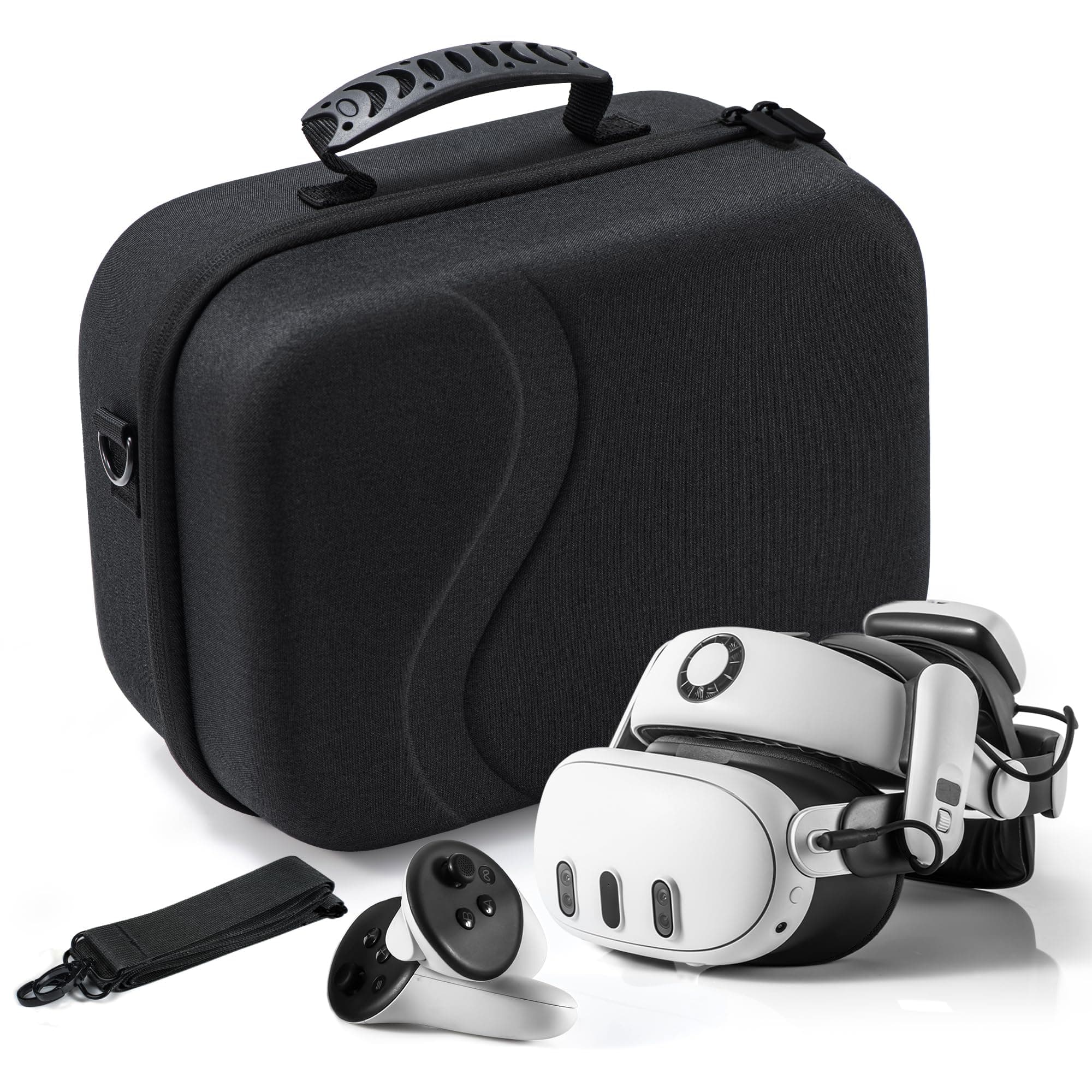 STARTRC GAMES Upgraded Carrying Case for Meta Quest 3, Large Travel Case Compatible with BOBOVR S3 Pro/Kiwi Design Battery Head Strap and Other Accessories, Hard Shell Travel Bag for Oculus Quest 3