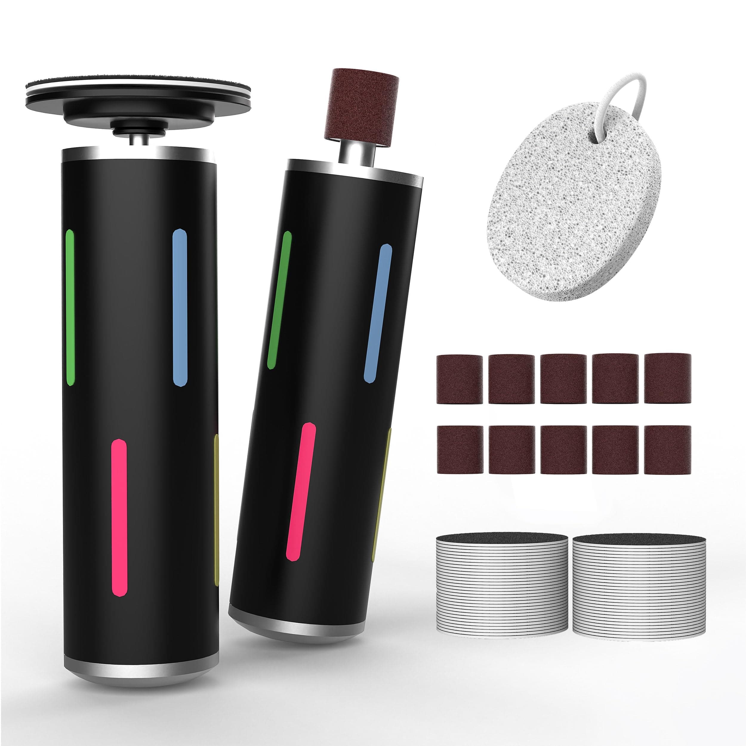 Electric Foot Filer-Electric Callus Remover for Feet,Professional Foot File Pedicure Tool with 80 Sandpaper Discs,High Speed Adjustable,Painless Dry Cracked Heel Care for Home Spa & Salon (Black)