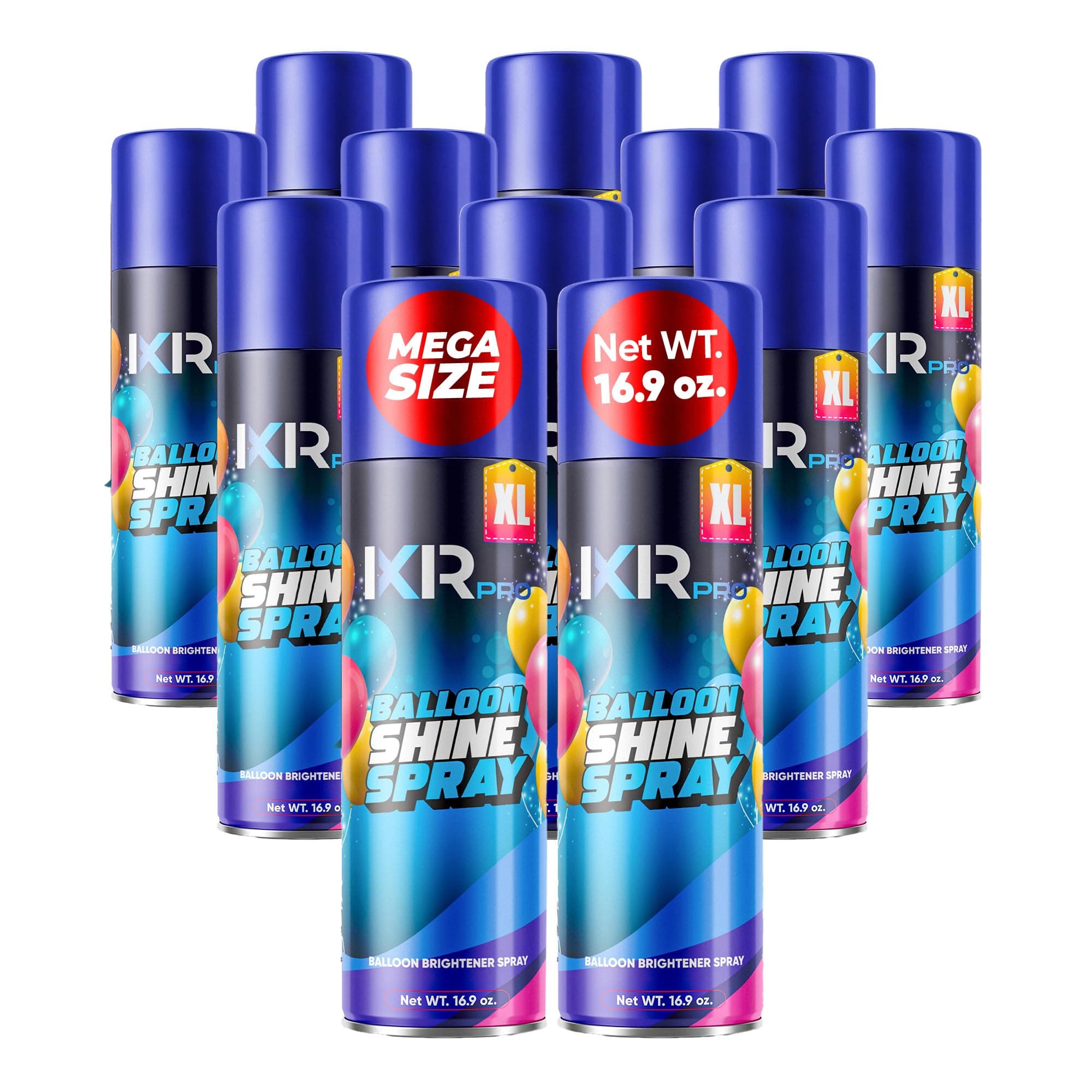 ixirpro Balloon Shine Spray (12 x 16.9 oz) No Need Towel or Gloves,