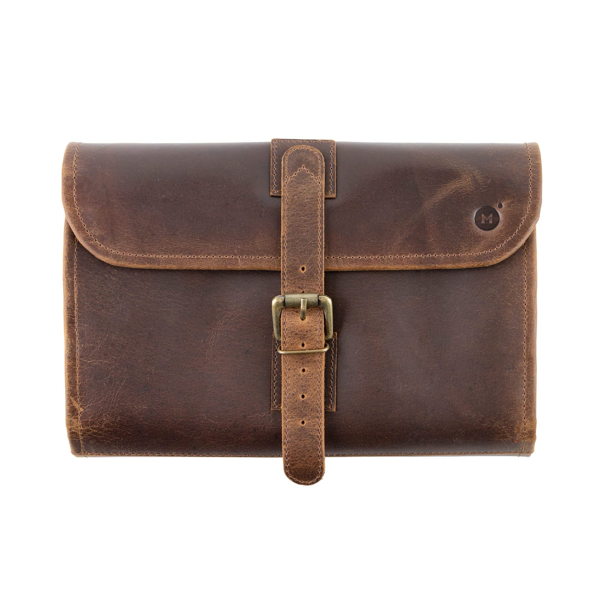 Moonster Hanging Toiletry Bag for Men & Women - Large Size Dopp Kit, Ideal Travel Toiletry Bag with Hanger, Mens Toiletry Bags for Traveling - Leather Toiletry Bag for Men