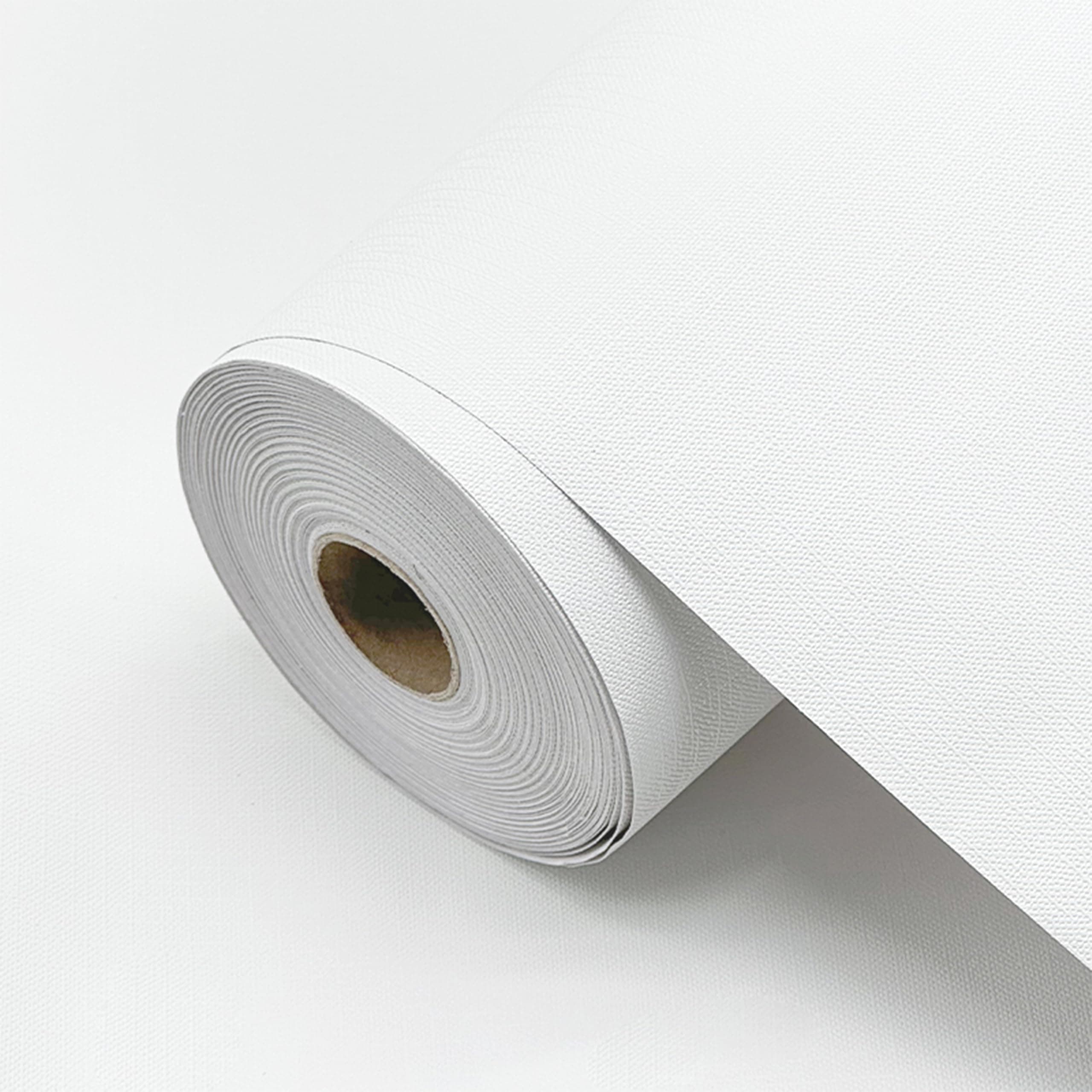 Dzhuywer White Contact Paper, 17.7" x 394" Peel and Stick Wallpaper Matte Self-Adhesive & Removable Waterproof Vinyl Wrap, Decorative & Thick Wall Paper for Countertops Cabinet Furniture Shelves Liner