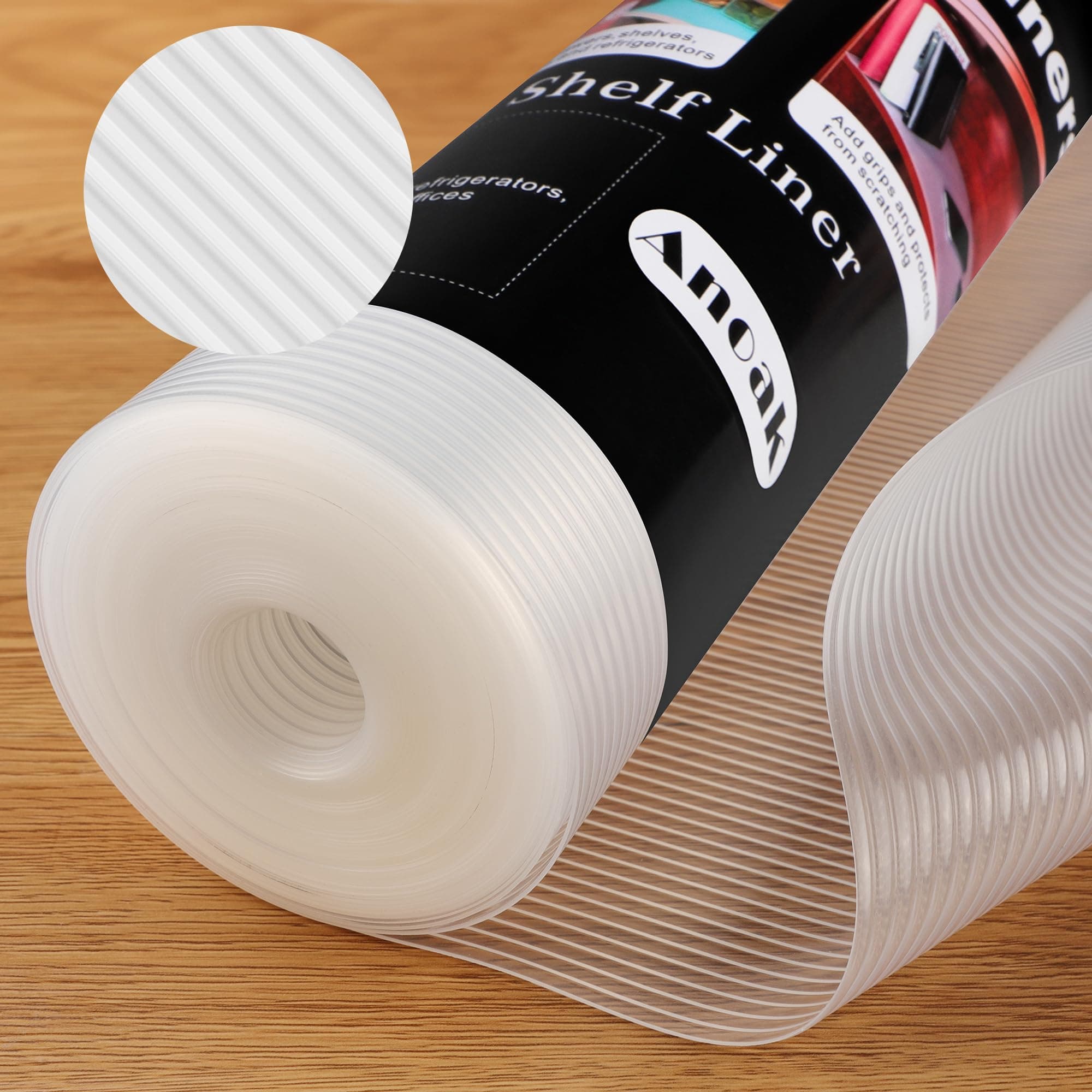 Anoak Cabinet Liner, Non Adhesive, Washable 22 Inch x 20 FT(240 Inch) Waterproof Durable Non-Slip Shelf Liner for Kitchen, Drawer, Refrigerator