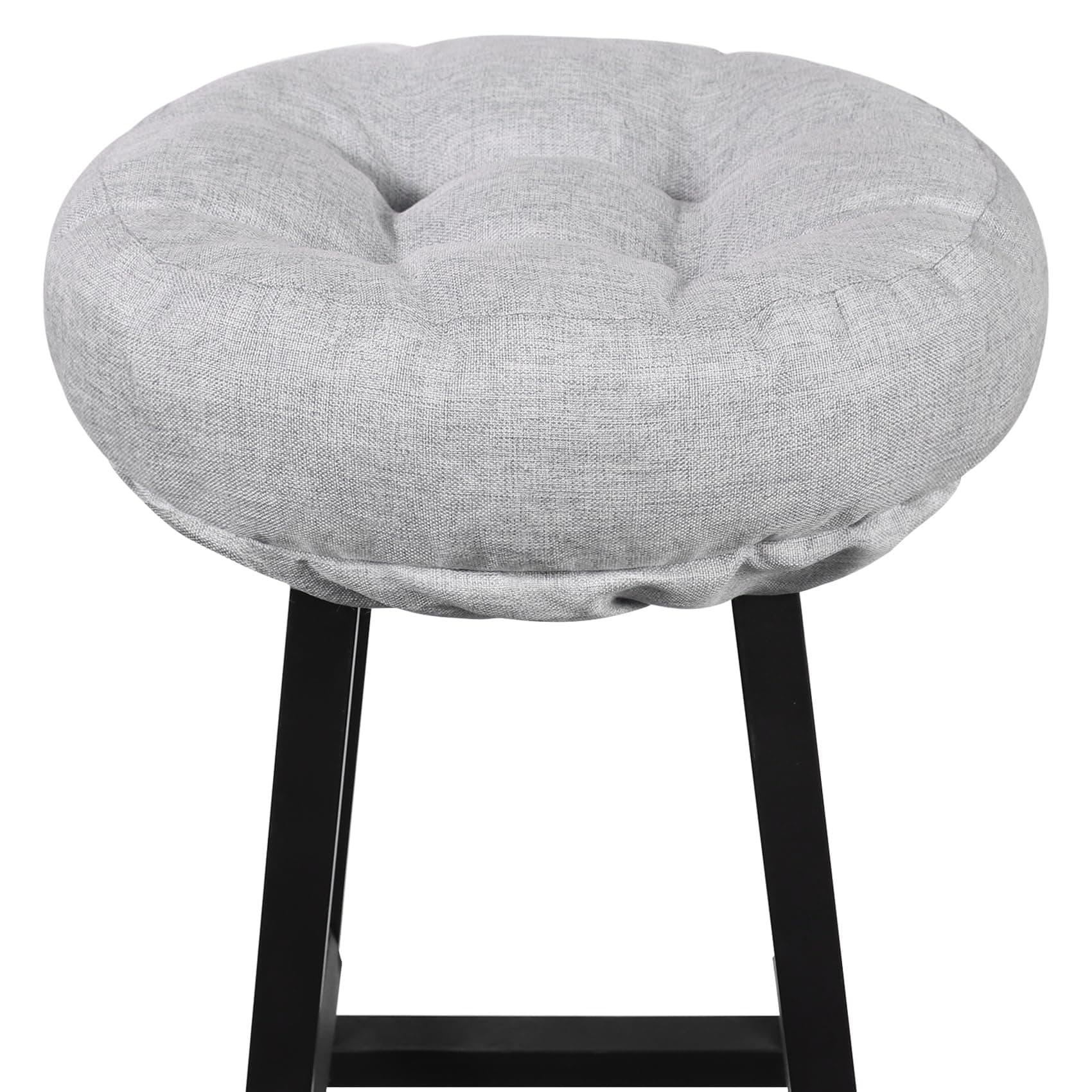 PRONOUS 14" Light Grey Round Bar Stool Seat Cushions Pads with Ties