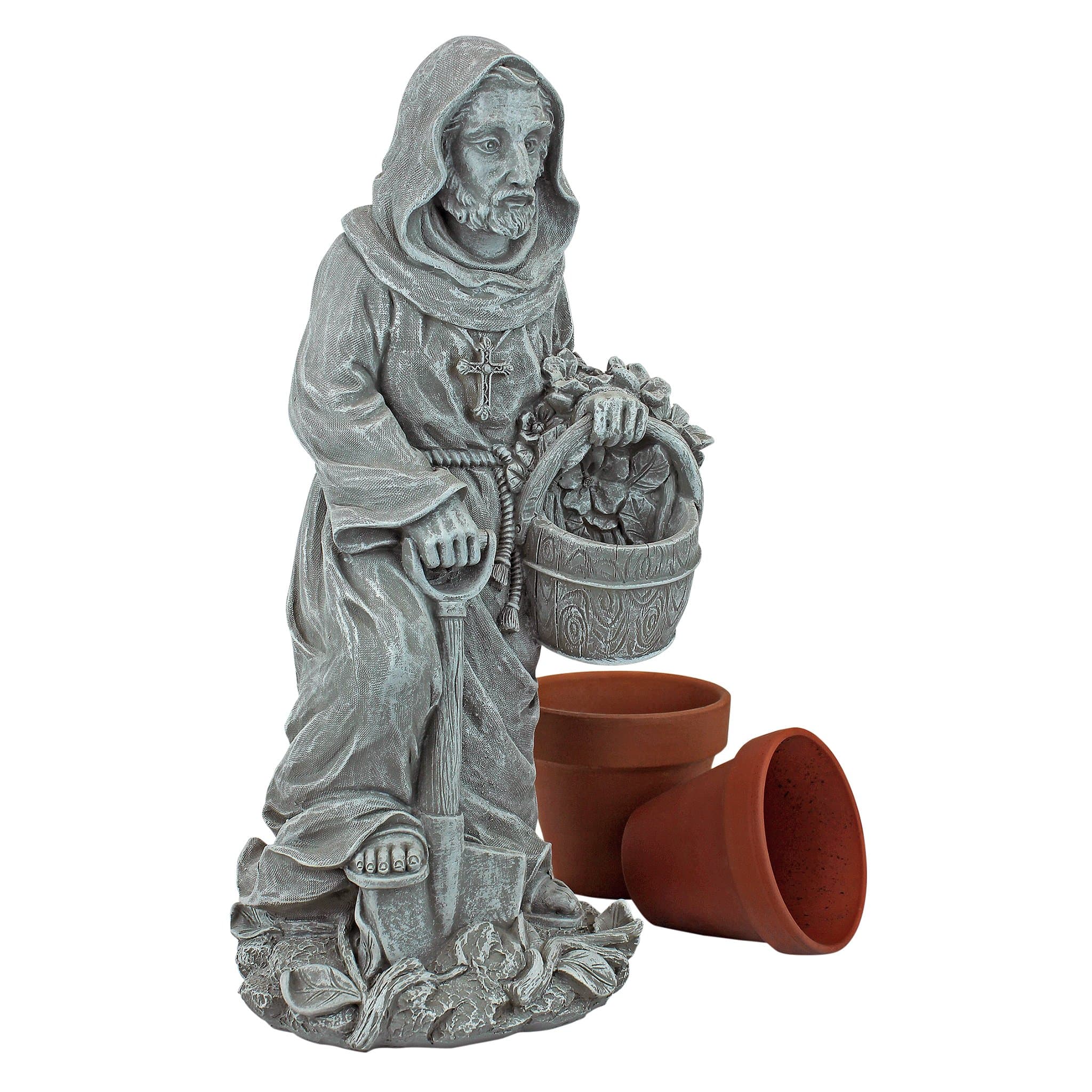 Design Toscano St. Fiacre, the Gardener's Patron Saint