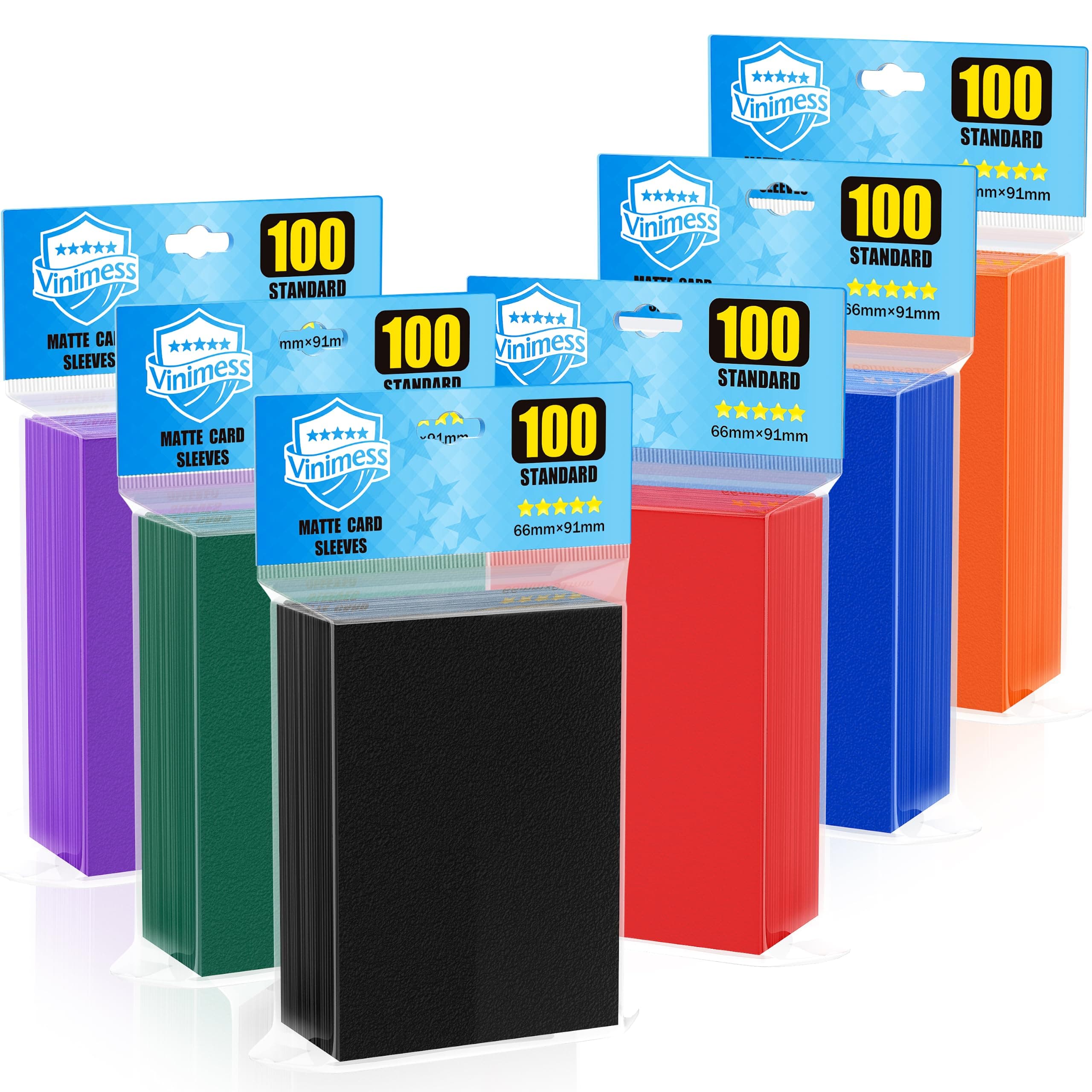 600 Pack MTG Card Sleeves, Sturdy Matte Trading Card Sleeves with Clear Front & Textured Back, Tear Resistant Card Protectors Sleeve for Trading Cards, MTG, TCG, Sports, Game Cards (6 Colors)