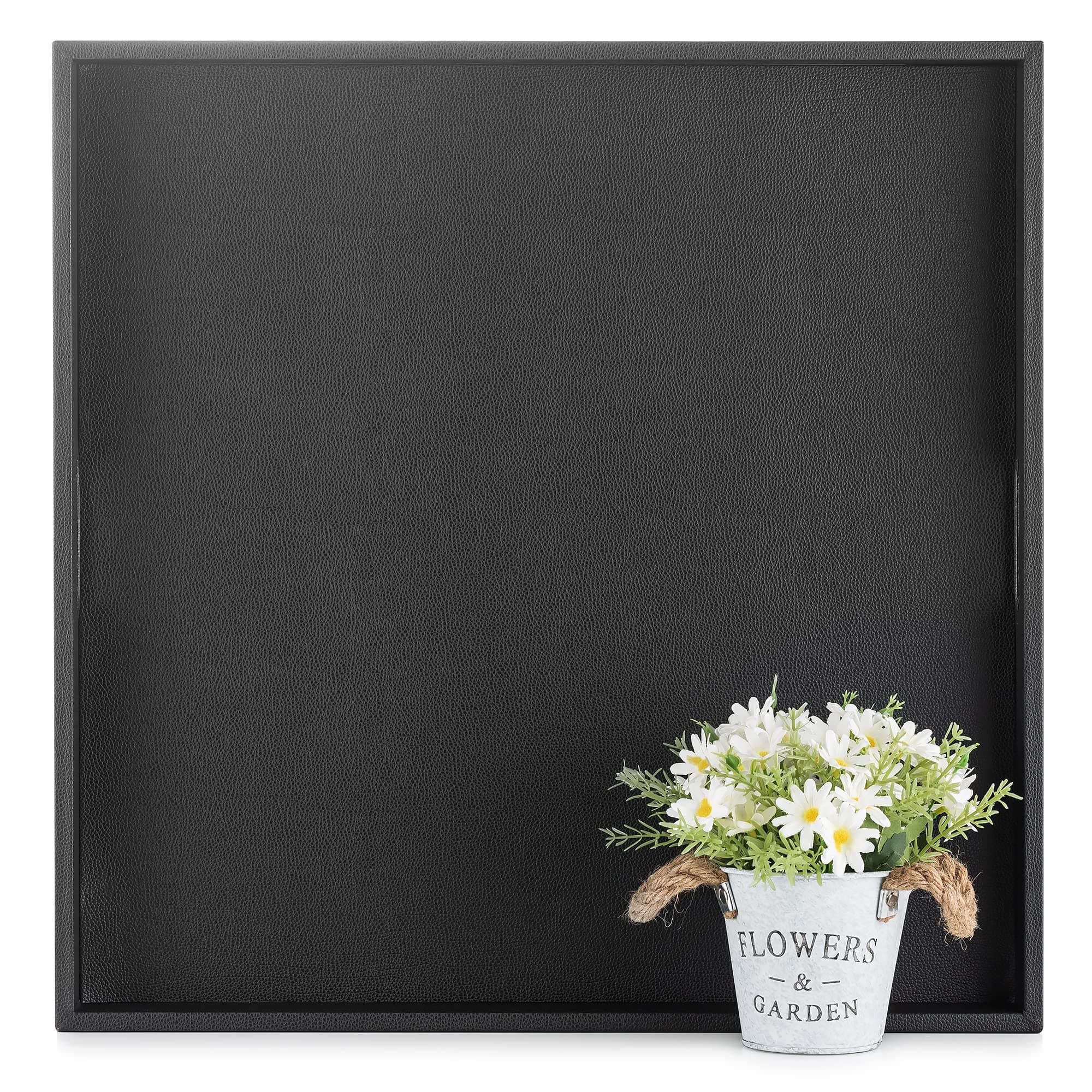 Hanobe Large Ottoman Serving Tray for Coffee Table with Handles, 22"