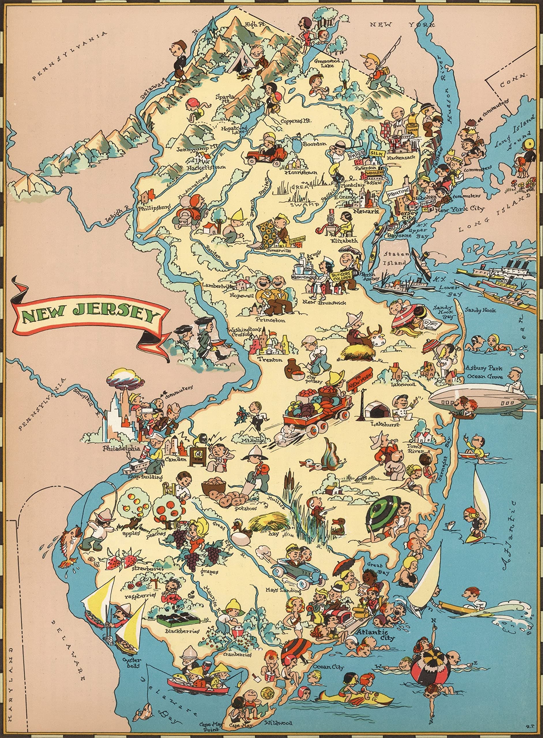 Puzzles for Adults 1000 Pieces New Jersey Wooden Map Jigsaw Puzzle Games USA of State Puzzle Map Decorate