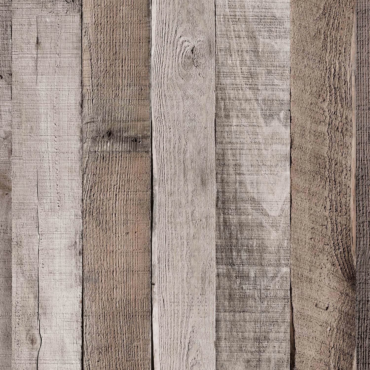 Binifu Wood Wallpaper Peel and Stick Removable Distressed Wood Plank Self Adhesive Faux Reclaimed Wall Paper Shiplap Barnwood Contact Paper Vinyl Roll 17.7" X 118"