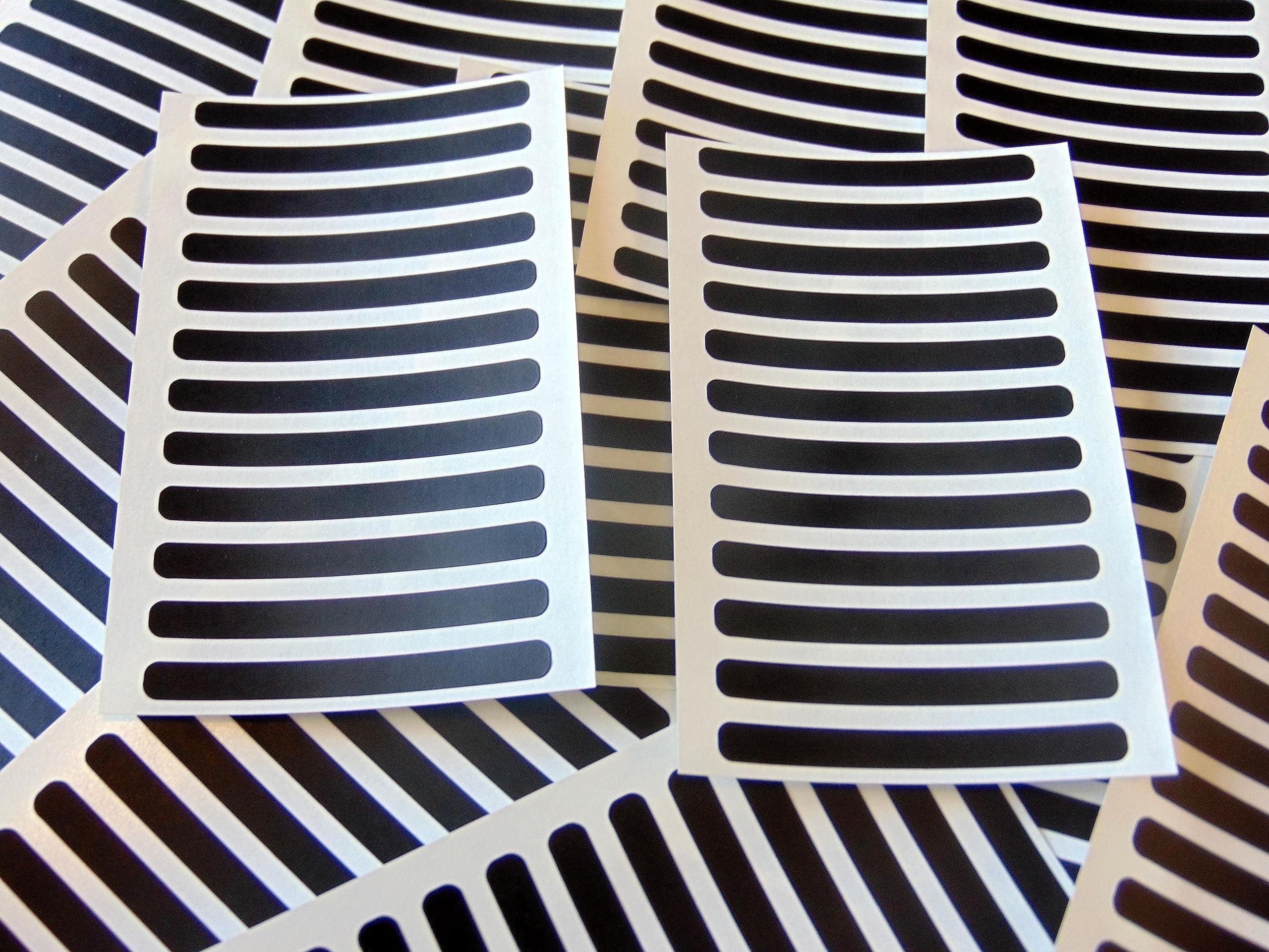 Minilabel 144 Labels, 50X5mm Rectangle, Colour Code Stickers Black