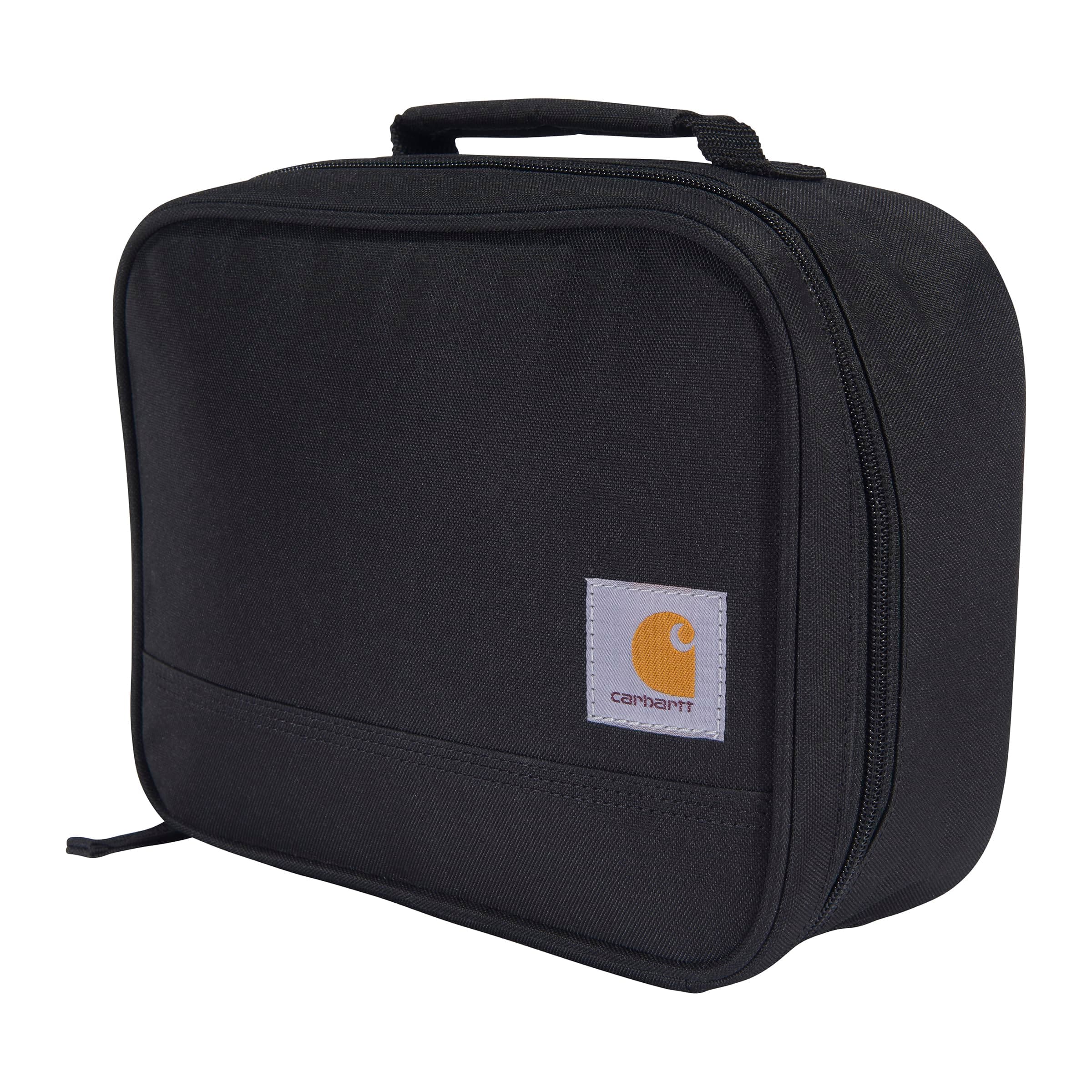 Carhartt Insulated Lunch Cooler for Men and Women, Fully Insulated Lunch Pale for Work, Outdoor, and Everyday Use, 4 Can (Black)