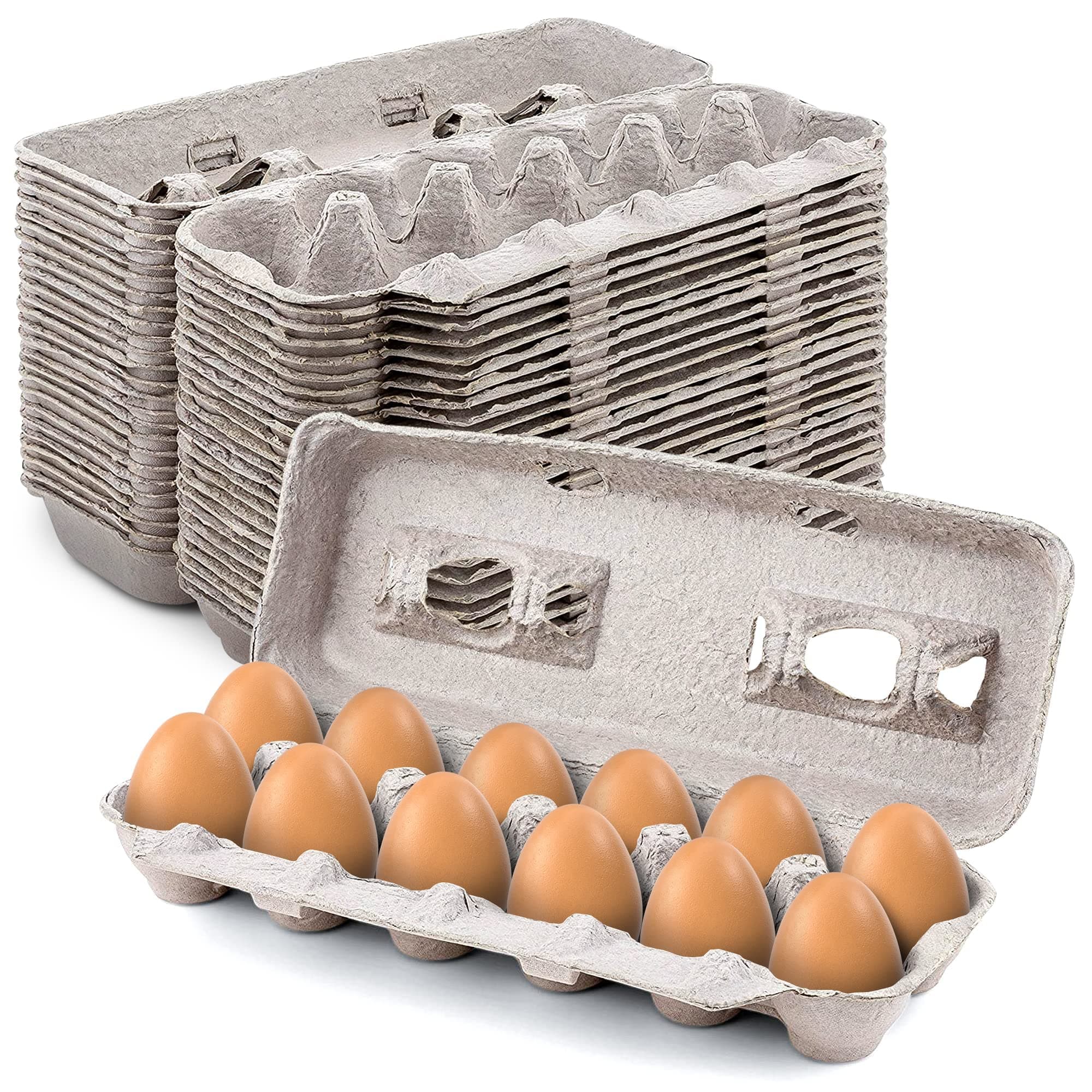 MT Products Blanko-Eierkartons aus natürlichem Zellstoff, für bis zu zwölf Eier, 1 Dutzend, starkes, stabiles Eierkarton-Material, perfekt für die Aufbewahrung zusätzlicher Eier (25 Stück) –