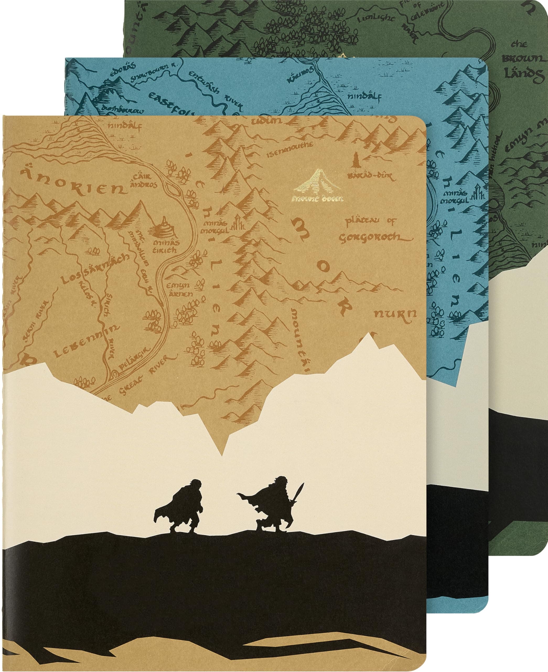 Moleskine Limited Edition The Lord of the Rings Cahier Journals (Set of 3), Soft Cover, XL (7.5" x 9.75") Ruled/Lined, 120 Pages