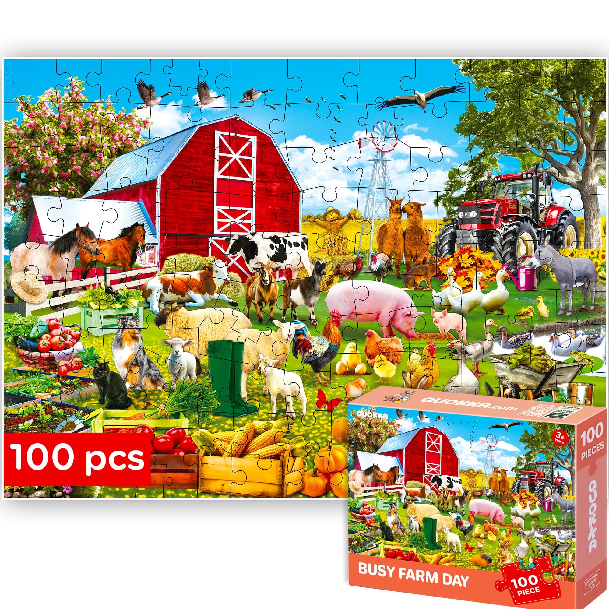 100 Piece Puzzles for Kids 3-5 - Toddler Puzzles 4-8 Year Old