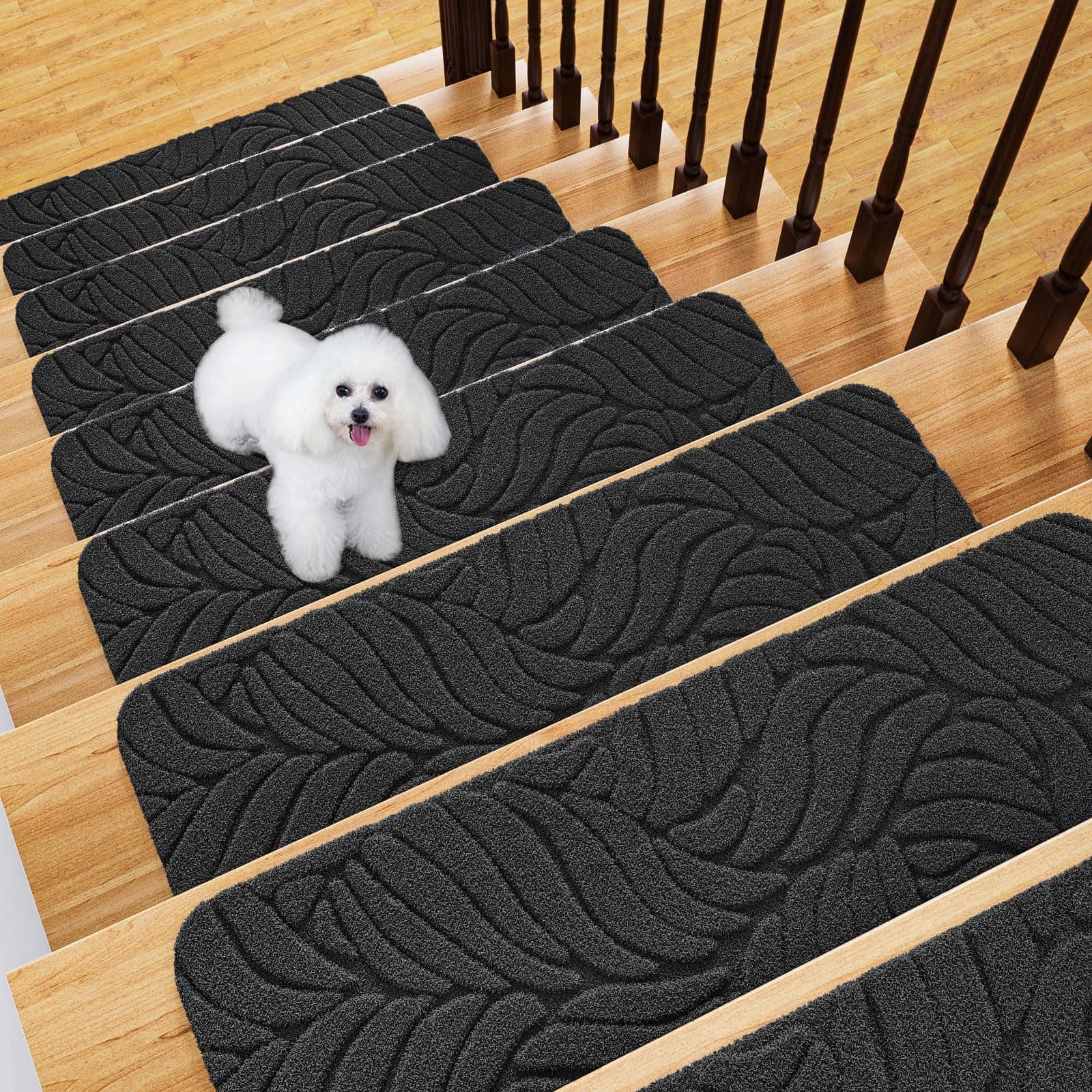 Fixmend Stair Treads Non Slip for Wooden Steps, 8" X 30" (15-Pack)