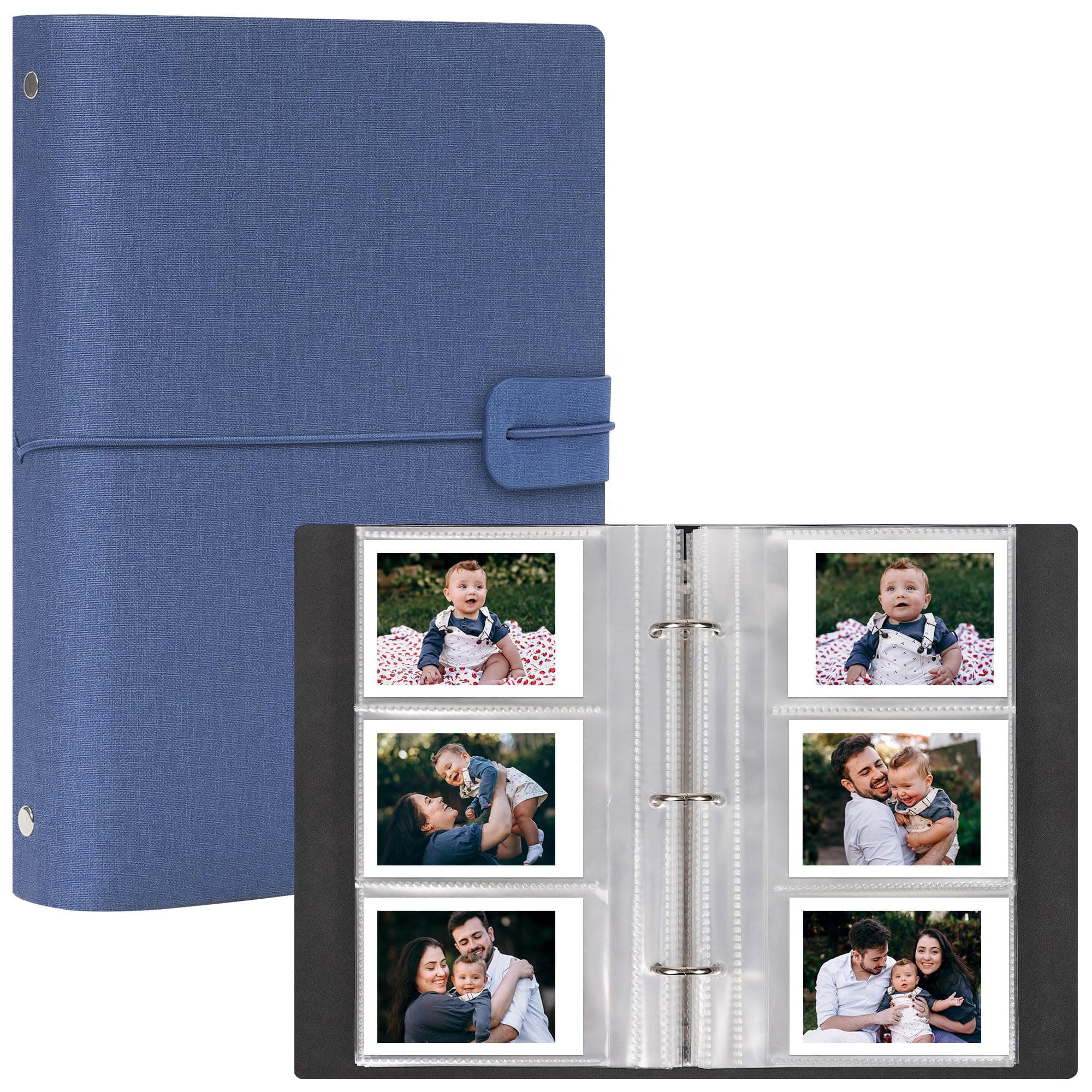 Vienrose 240 Pockets Mini Polaroid Photo Album 2x3 Inch Pictrue Book, 3 Ring Kpop Photocard Binder for Fujifilm Instax Mini 12 11 9 8 7s 25 26 40 50s 90 Evo Z2300 and Zip Printer, Blue 1 Pack