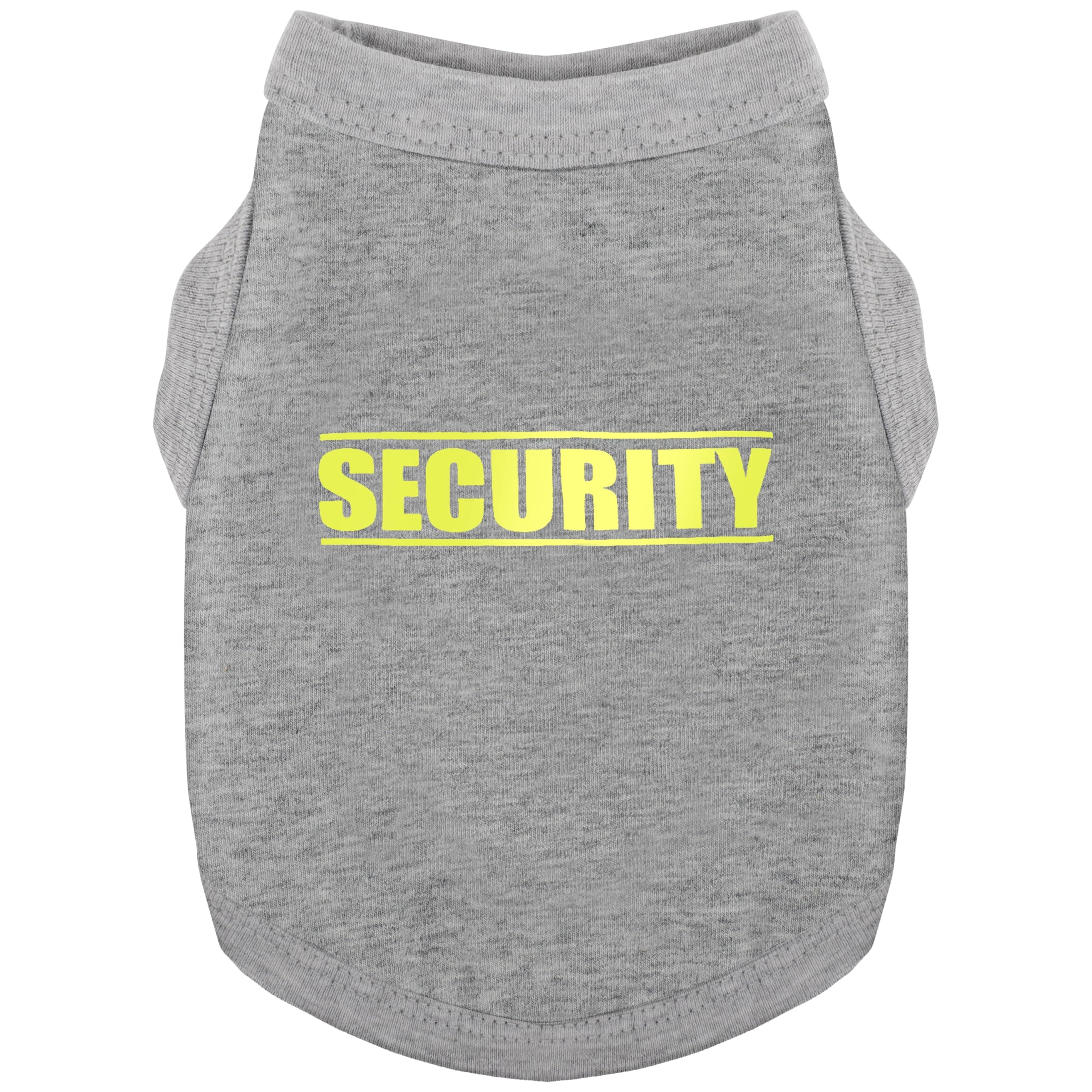 Discover Cozy Cotton Canine Wear: Soft, Lightweight, and Breathable Dog Shirt Vest with Eye-Catching Graphics(Security), Keeping Your Furry Friend Warm and Comfy! Grey 4XL