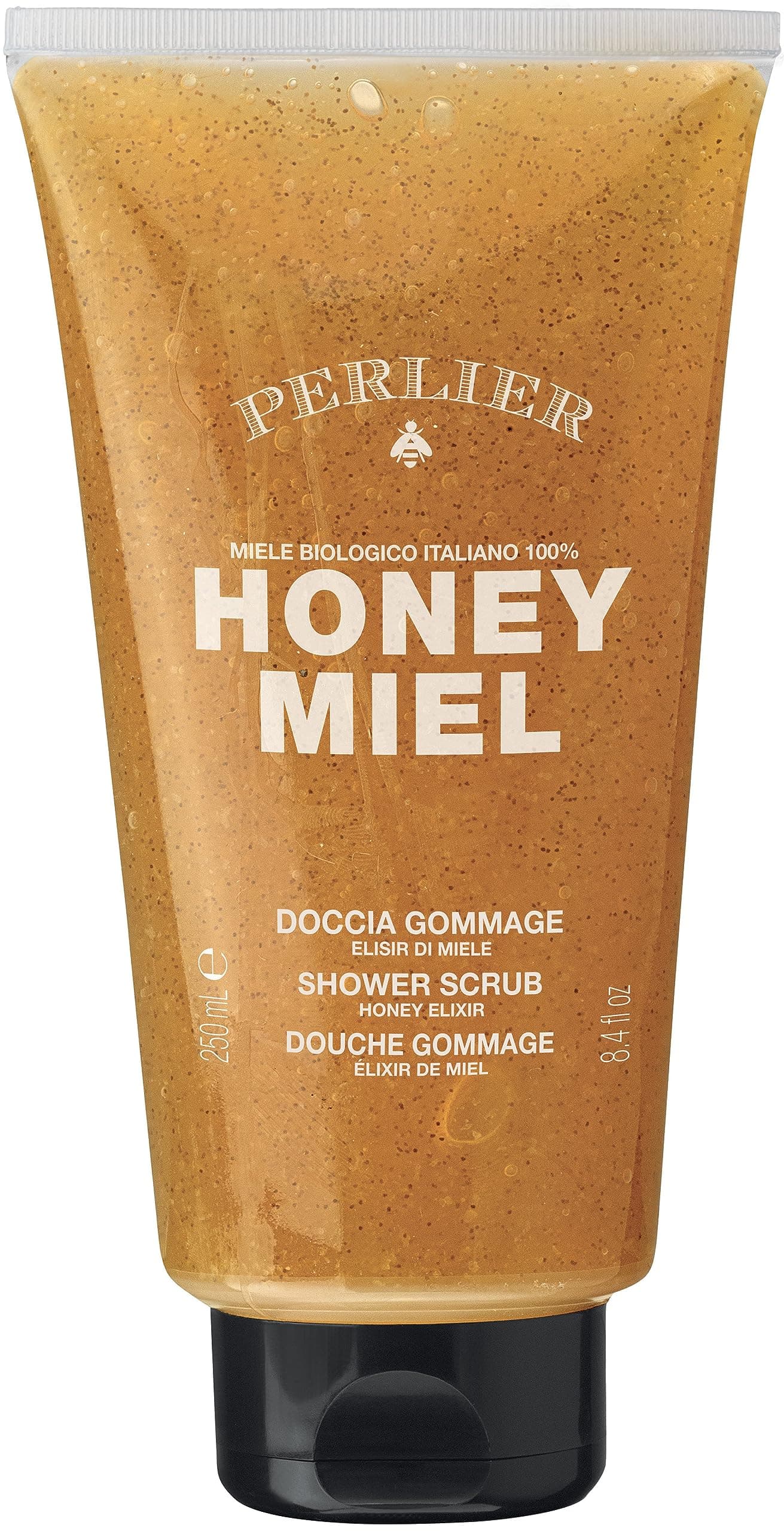 Perlier Honey Miel Douche Gommage Elixir de Miel 250 ml, 8.4 Fl Oz Made in Italy [Italian Import]