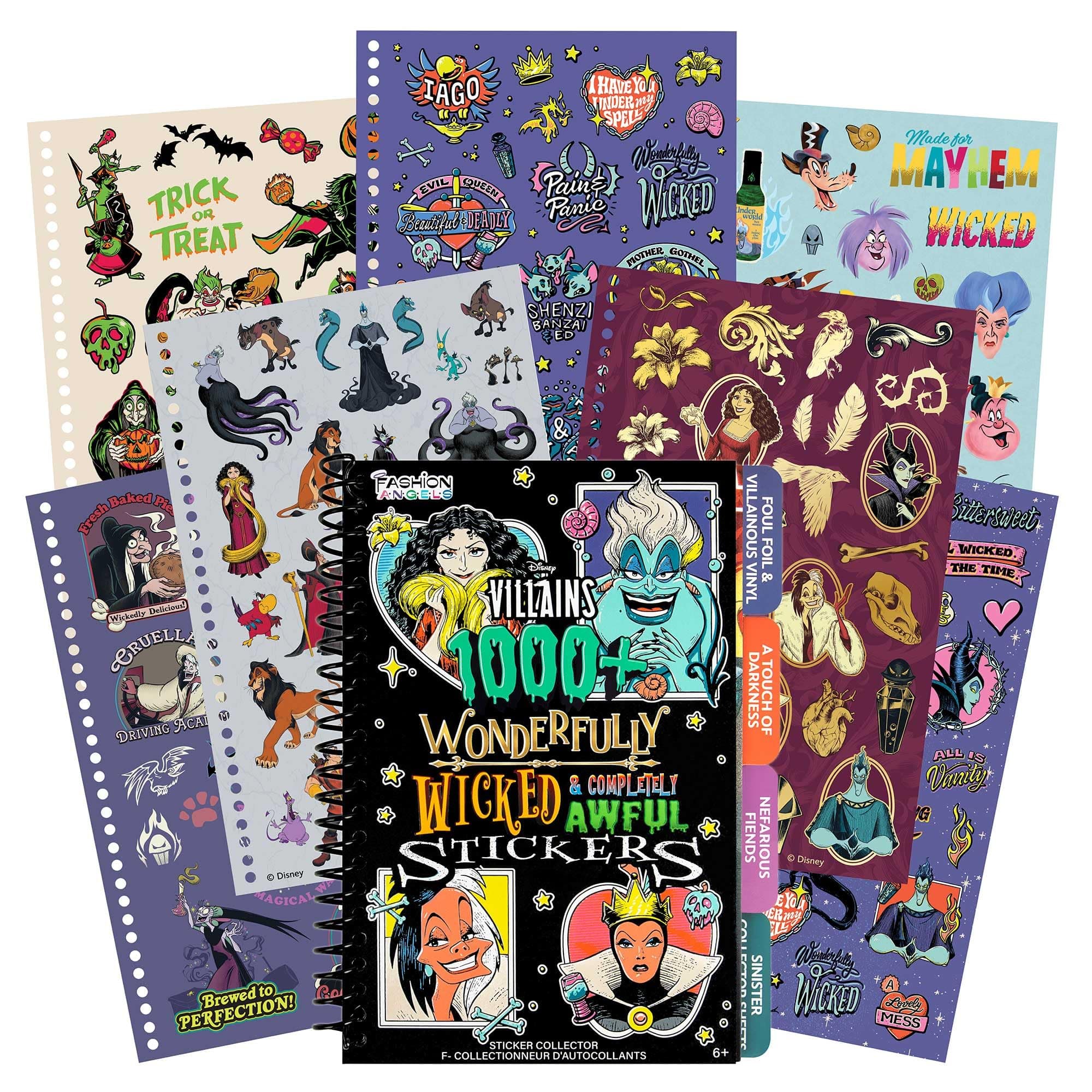 Fashion Angels Disney Villains 1000+ Tabbed Sticker Book