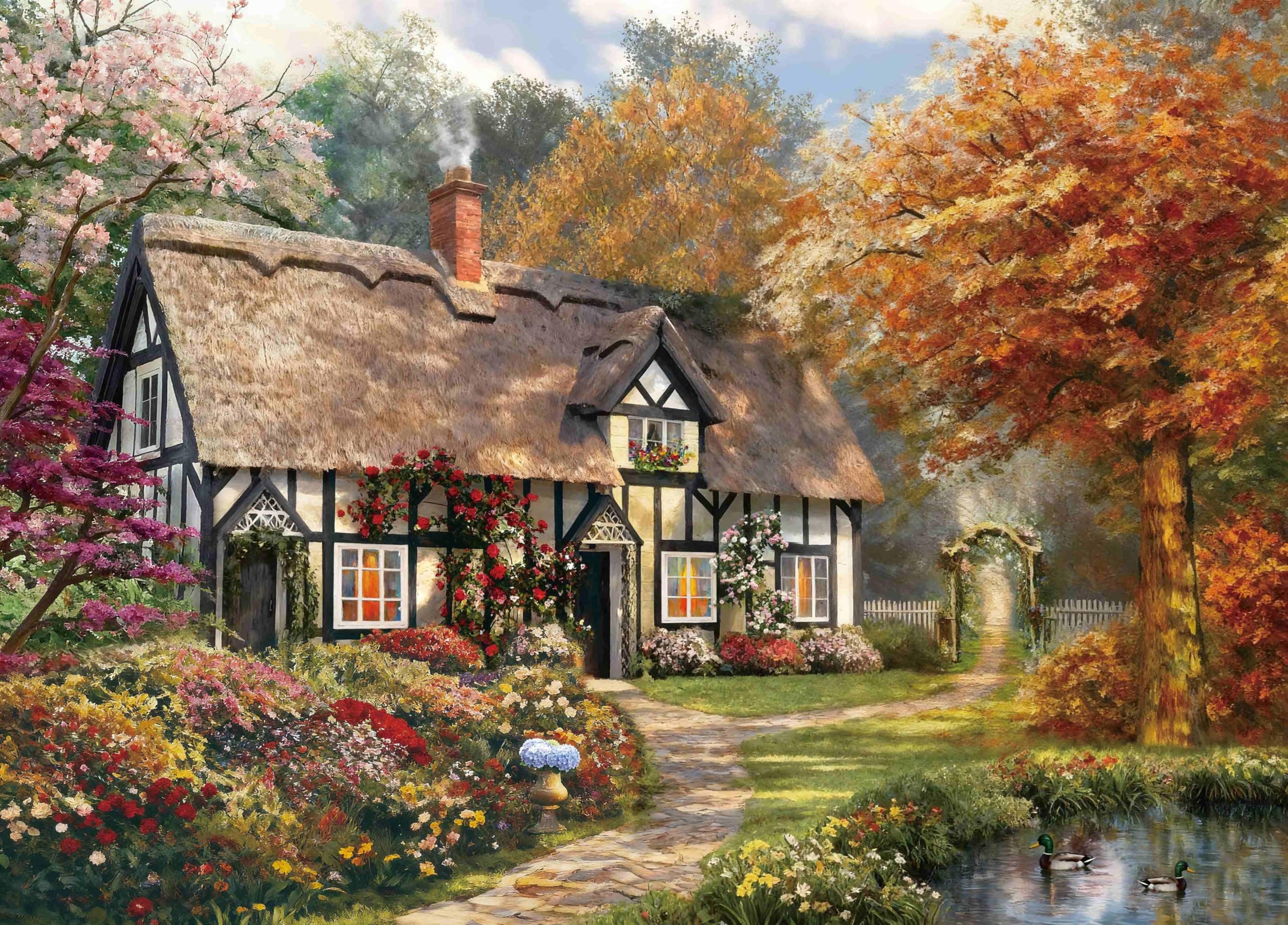 Saralluna Thatched Cottage Puzzle for Adults 1000 Pieces