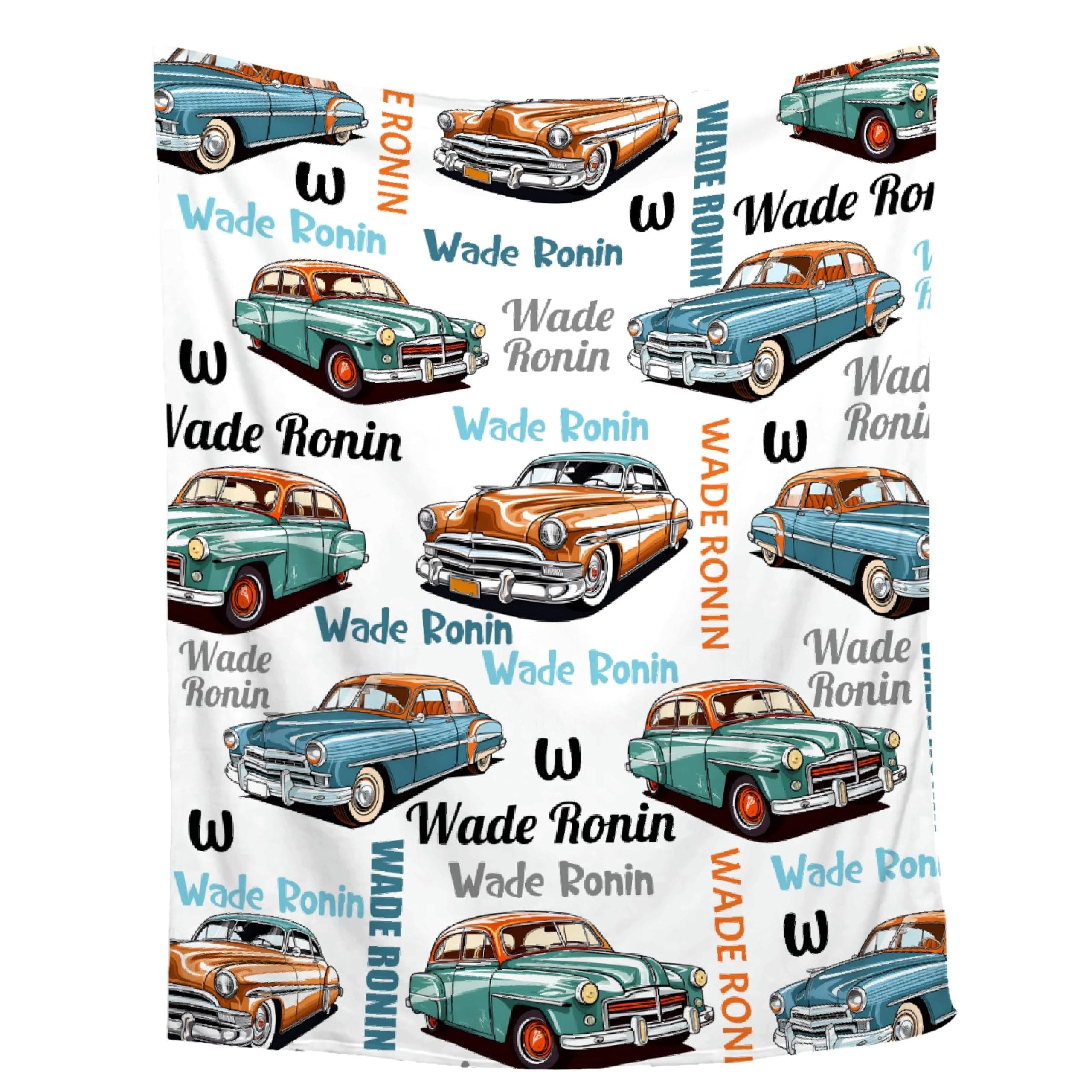 Personalized Baby Blanket for Girls Boys Truck Custom Baby Blanket with Name Swaddle Blanket for Toddlers Infants Kids Shower Newborns Nursery Stroller Crib Decor Throw Birthday Gift