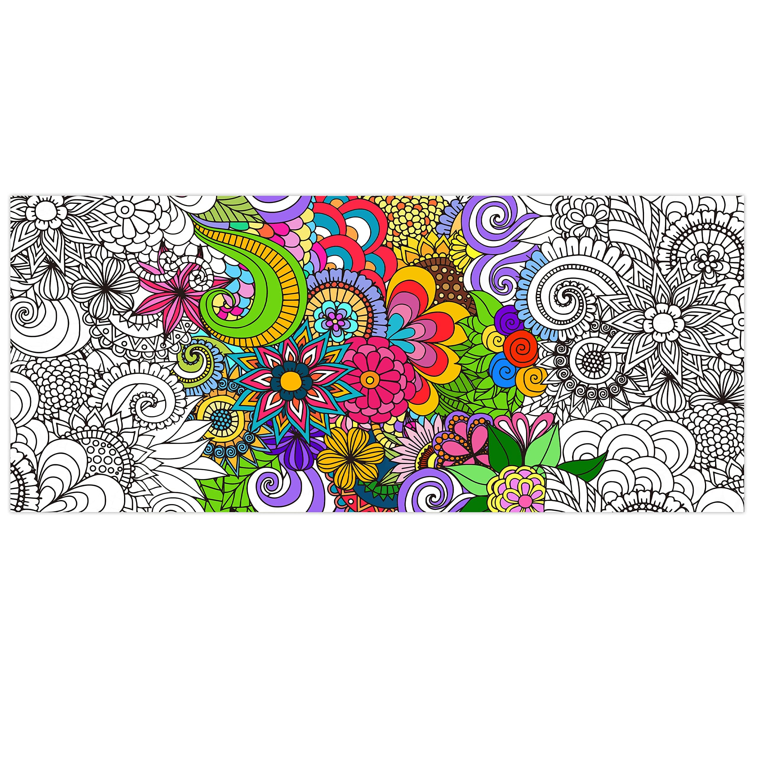 Dvbonike Jumbo Mandala Coloring Poster Giant DIY Drawing Paper Art Blank Banner for Kids Arts Craft Party Suppiles