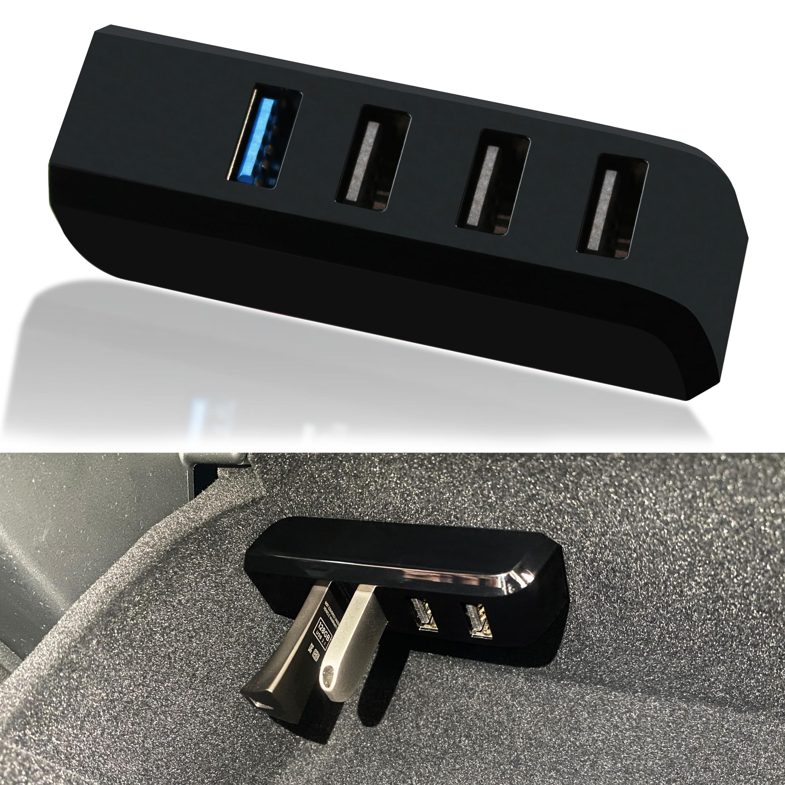 Glove Box USB Hub for Tesla Model Y 2021-24 & Model 3 2021-23 Multi Ports