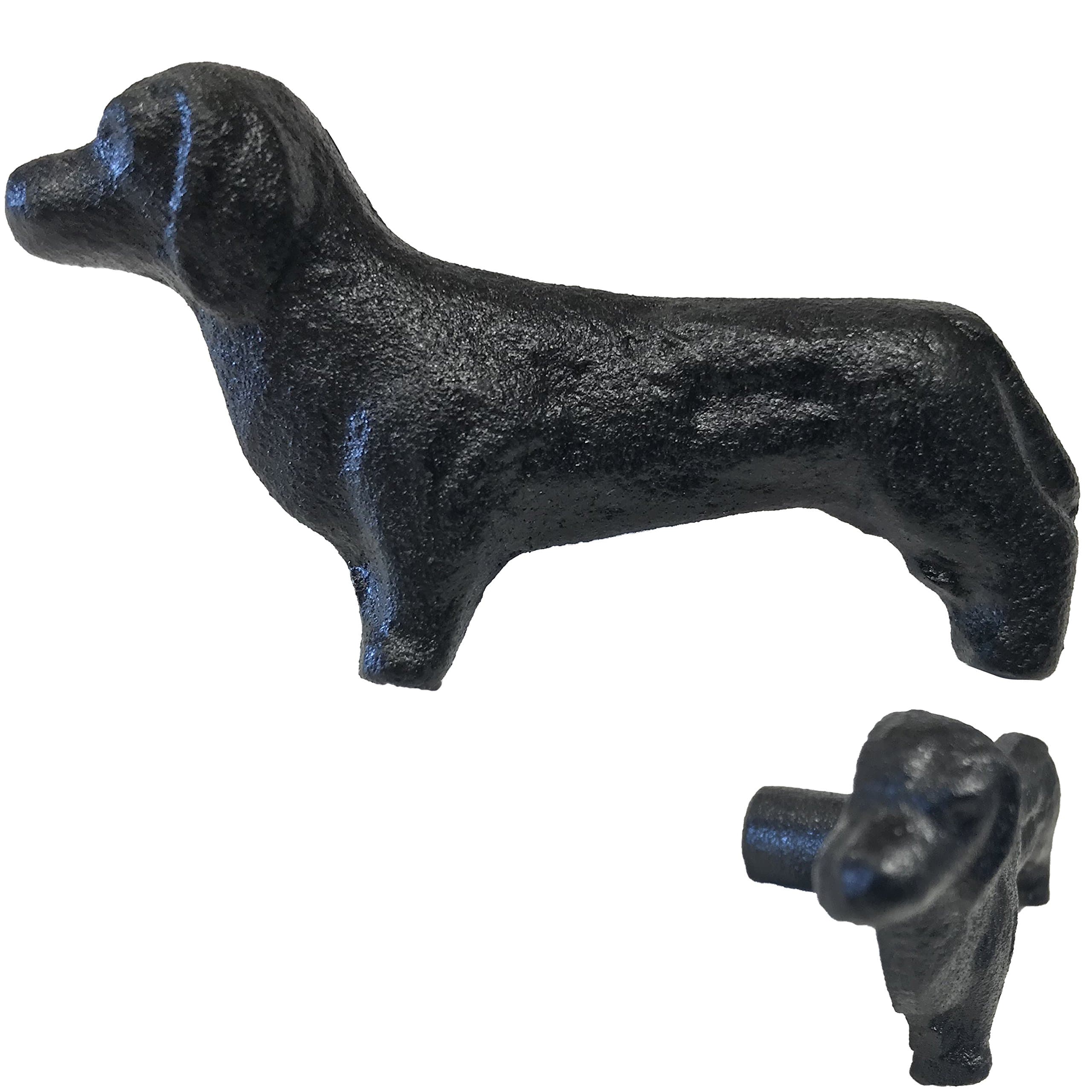 2.25"- Dachshund Dog - DS-40 - Cabinet Knob Handle - for Gate, Drawer, Cabinet - Black Finish for Interior & Exterior Designing - DS-40 (1)