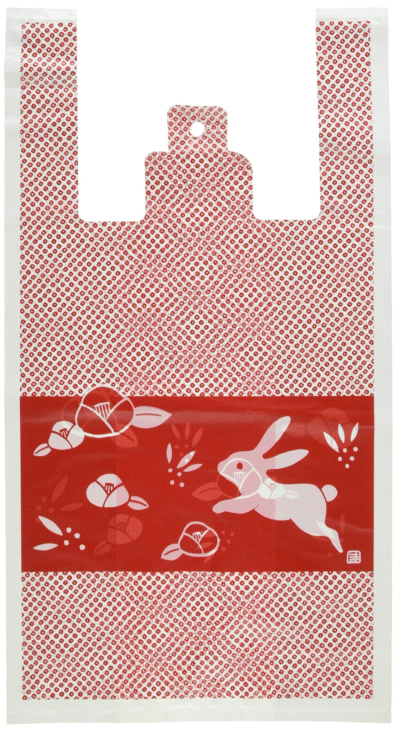 HU-M Handbag, Shopping Bag, Japanese Pattern, Flower Rabbit-M (100 Pieces)
