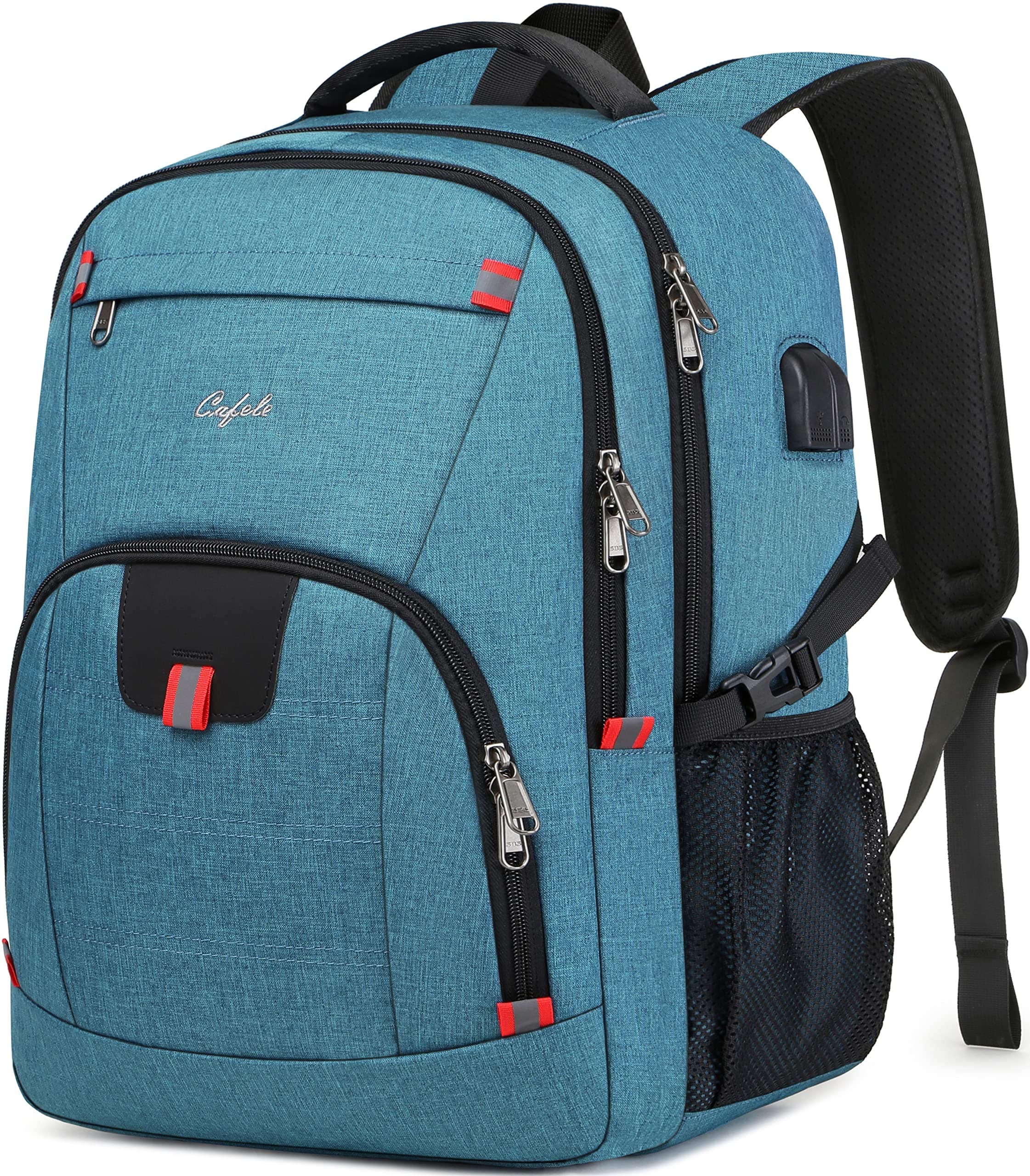 Cafele 17.3 Inch Laptop Backpack for Men and Women, School Backpack for Teens, Business College Travel Backpack, Lake Blue