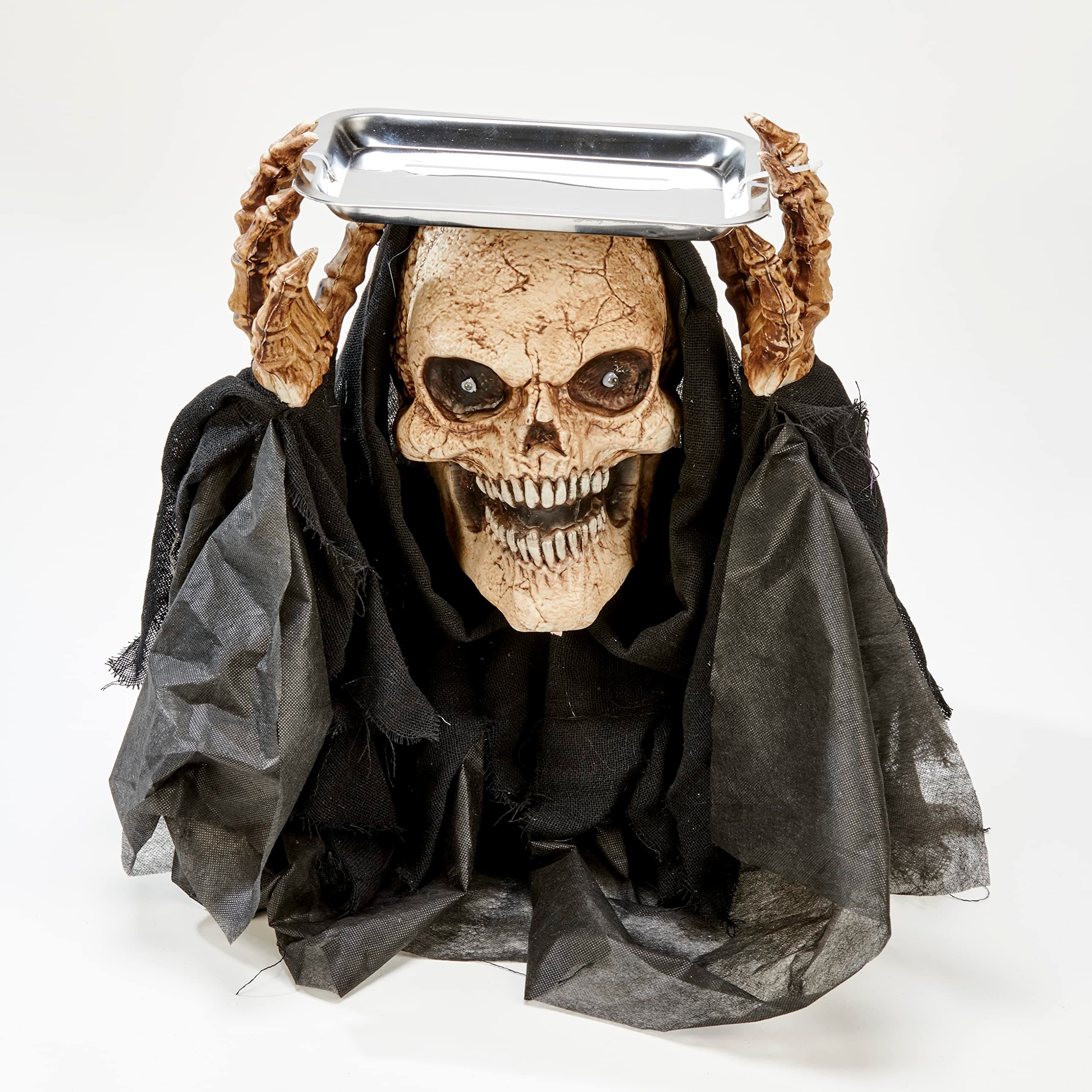 20" Animated Lifesize Halloween Groundbreaker Reaper Holding Candy Dish
