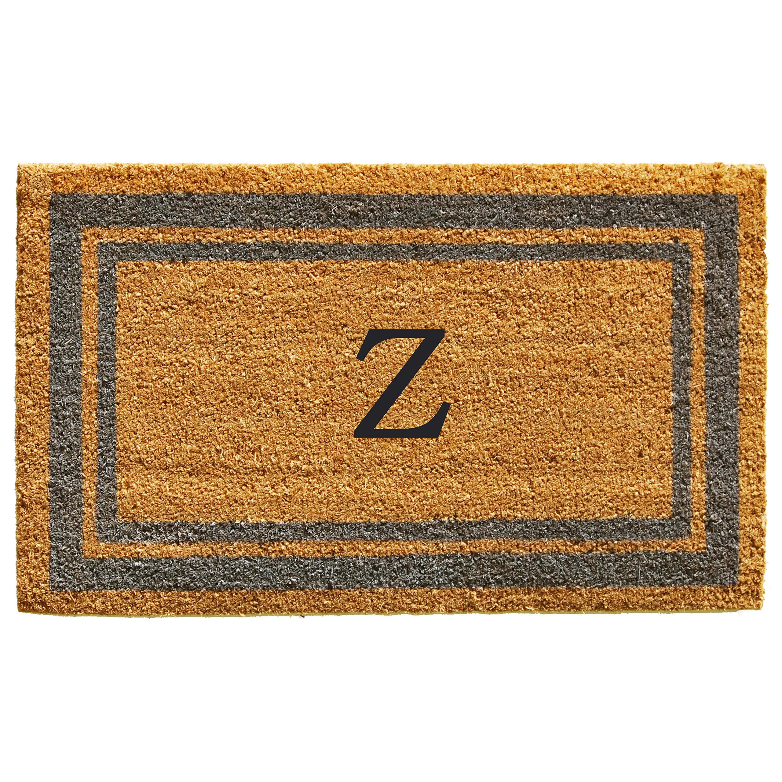 Calloway Mills 153021830Z Periwinkle Border Monogram Doormat, (Letter Z), 18" x 30"