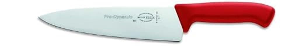F. DICK ProDynamic Chef's Knife Red - Classic Kitchen Knife with 8.2"" Blade & 56 HRC - Ideal for Meat & Vegetables - Ultra Sharp - Stainless Steel - Ergonomic Handle - High Carbon - Made in Germany