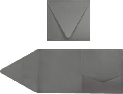 6 x 6 Pocket Invitations - Smoke Gray (10 Qty.)