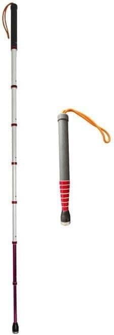 Canes for Women, Folding Blind Cane, Reflective Blind Cane - Portable Walking Stick Mobility Cane for Blind - Walking Cane Mobility Cane for Vision Impaired Person(119.5cm/47in)