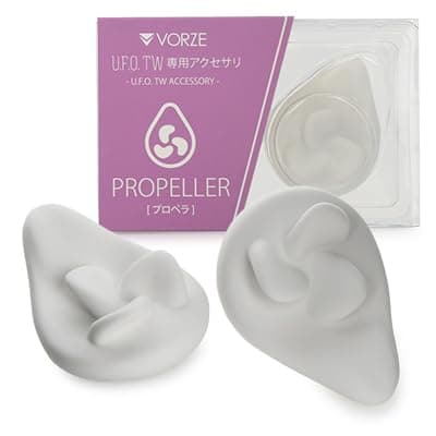 Vorze U.F.O. TW Exclusive Accessory Propeller, Silicone Thick Soft Elastic Accessory, Waterproof Nipple Clamps Teaser & Twister for Nipple Orgasm, Three Angles Blades, Sex Toys for Women & Men