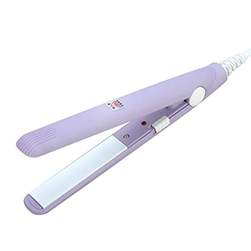 4 Colors 2 in 1 Hair Straightener Flat Iron, Professional Salon Hair Straightener, Mini Hair Straightener, Ceramic Tourmaline Plate Beauty Flat Iron Heating Curler(us-purple)