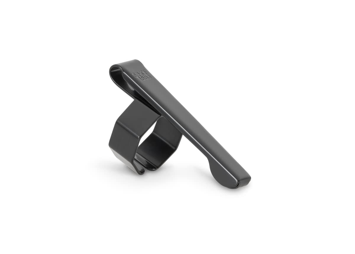 Kaweco Pen Clip Sport Octagonal in Black for Sport, Calligraphy and Sketch Up Series I Pencil Holder with Subtle Logo | Accessory Made of Stainless Steel