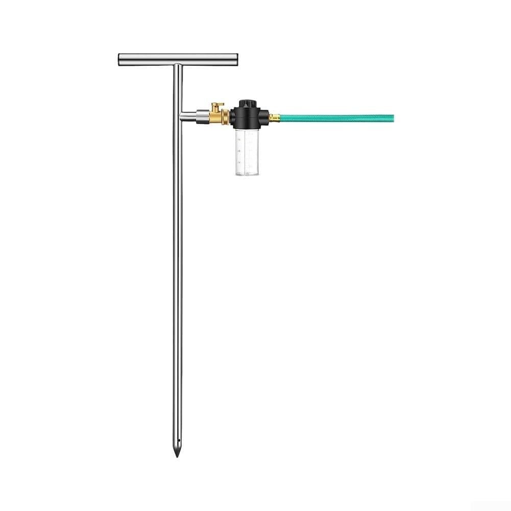 Deep for root Watering Tool 32 Inch Stainless Steel T-Handle Irrigation Spike for Trees Shrubs Vegetables Garden Soil Aerator