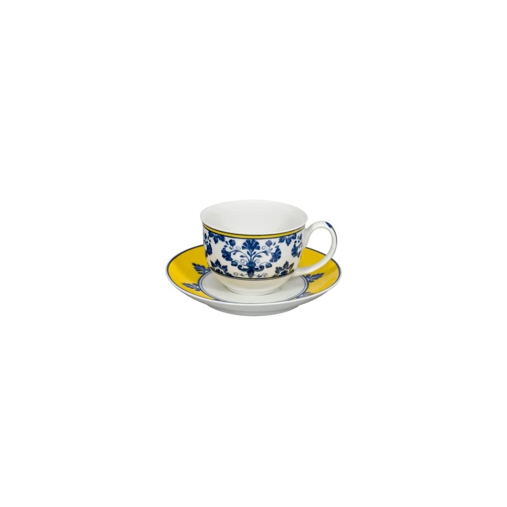 Vista Alegre Pavillion-Castelo Branco Coffee Cup and Saucer/Demi Tasse
