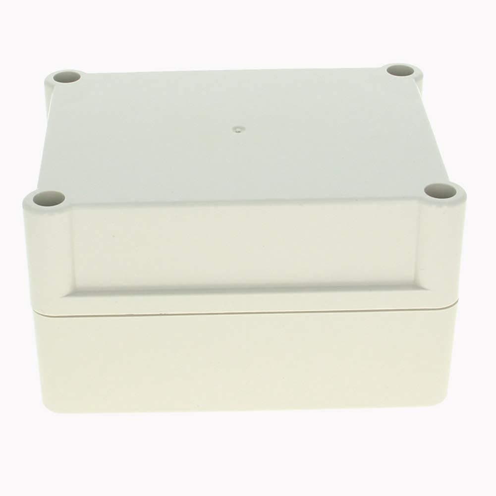 Heyiarbeit 1Pcs 85x110x63mm/3.35" x 4.33" x 2.48" ABS White Dustproof Electronic Junction Box Switch Shell Enclosure Project Box Case DIY Box Junction Case Enclosure No Hole