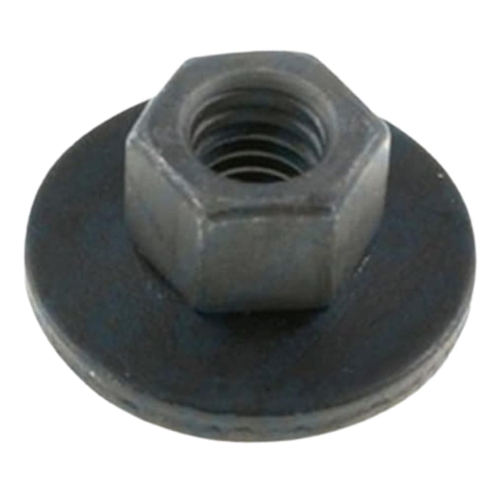 M6-1.0 Free-Spinning Washer Nuts – 19mm O.D. Integrated Flange Nuts – Automotive Fasteners Compatible for GM, Toyota, Honda, and More(25pcs)